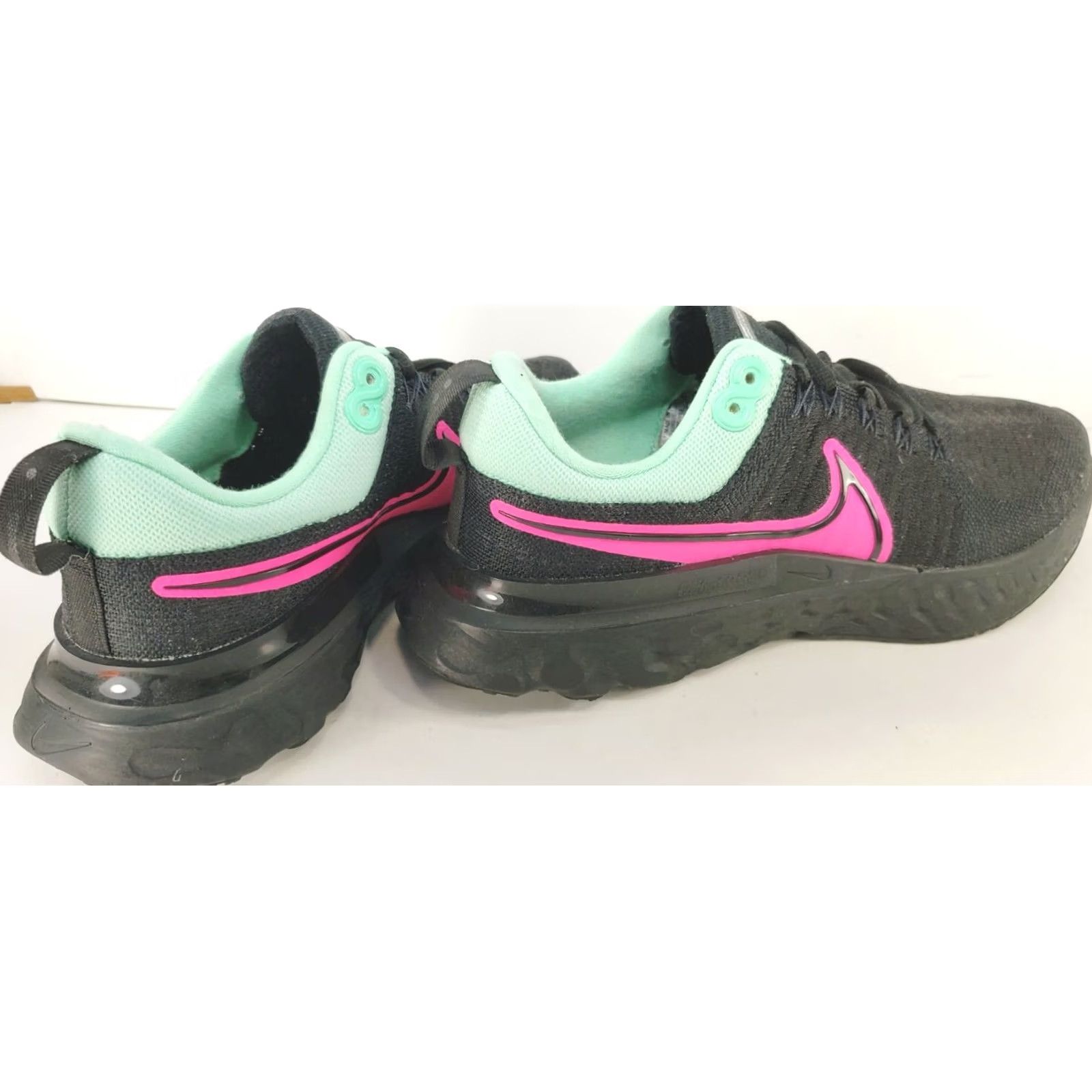 Nike Nike React Infinity Run Flyknit 2 Women's 9.5 Black Pink Mint DC6757 993 Nike ID Flyknit Running Shoe Womens Shoes Size US 7 / IT 37 - 4 Thumbnail