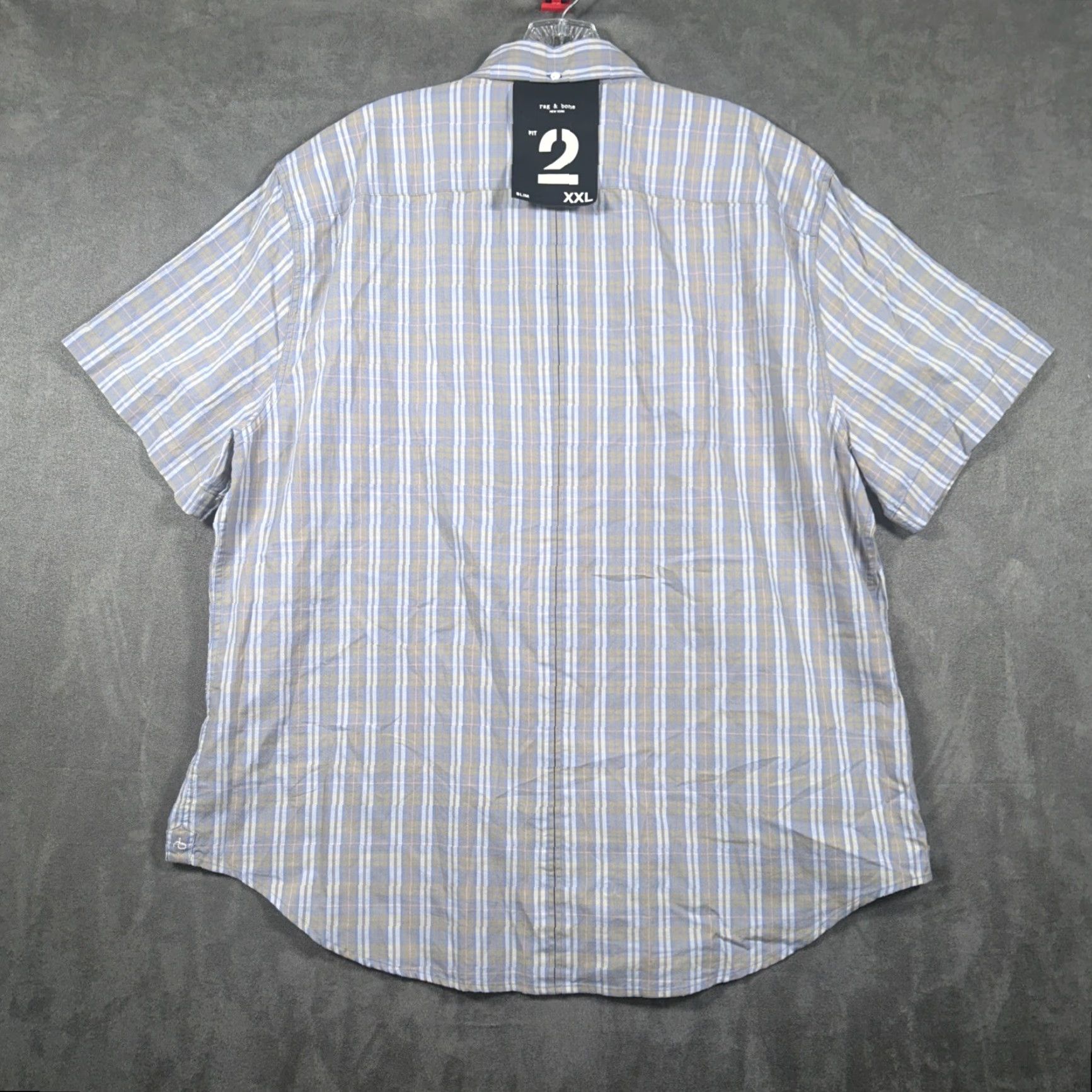 Rag & Bone Rag & Bone Shirt Mens 2XL Check Short Sleeve Button-Down Slim Fit 2 Size US XXL / EU 58 / 5 - 4 Thumbnail