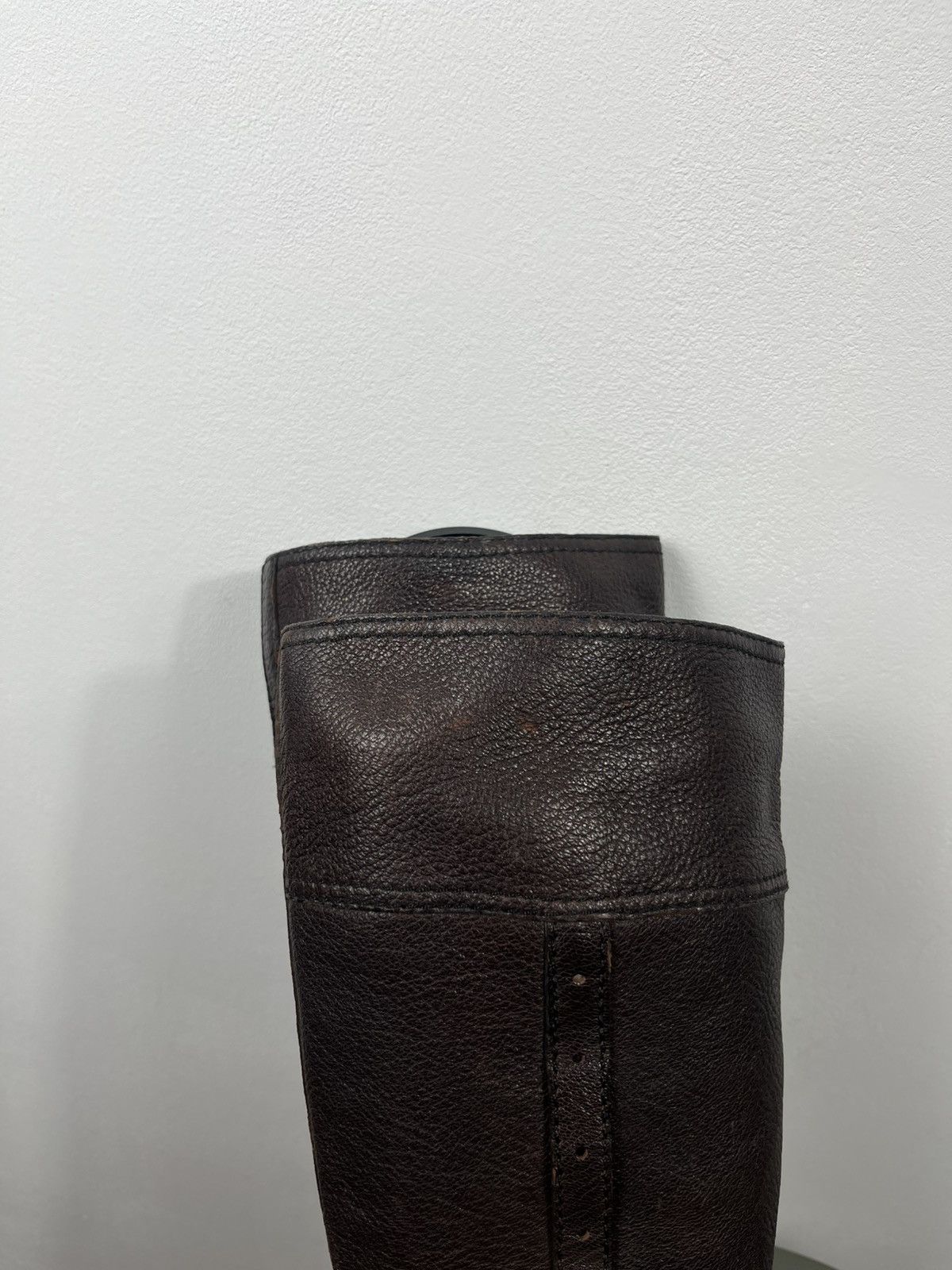 Prada Prada Brown Leather Knee High Boots Block Heel Vintage EU 36 Size US 5 / IT 35 - 18 Thumbnail