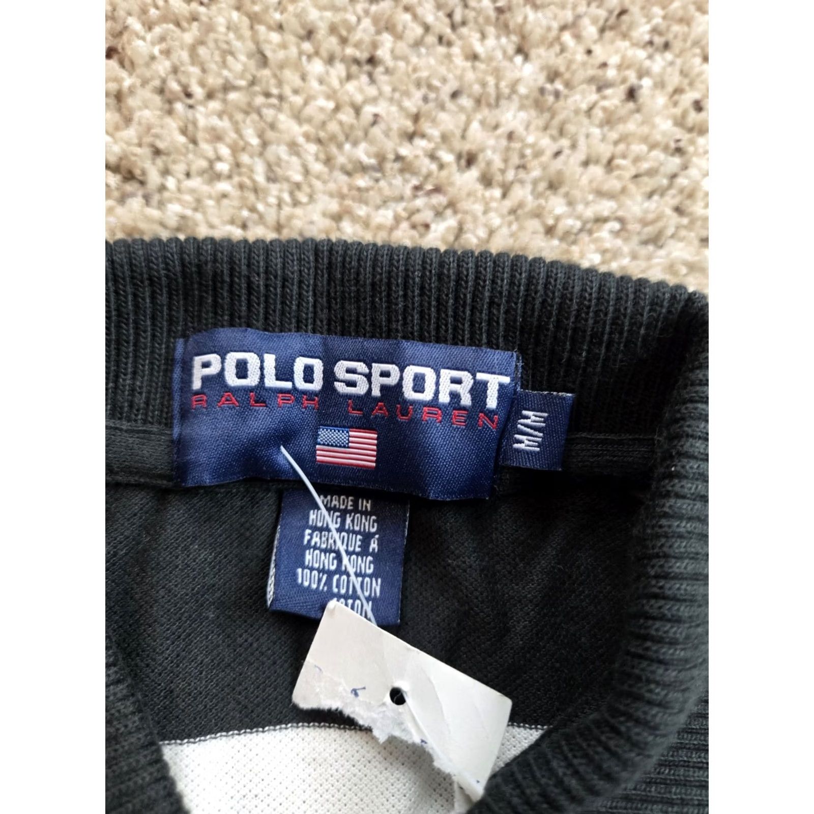 Vintage VINTAGE Polo Sport Polo Shirt Mens M Gray Striped Long Sleeve Pullover 90s Polo Shirt Mens 90s Shirt Size US M / EU 48-50 / 2 - 5 Thumbnail