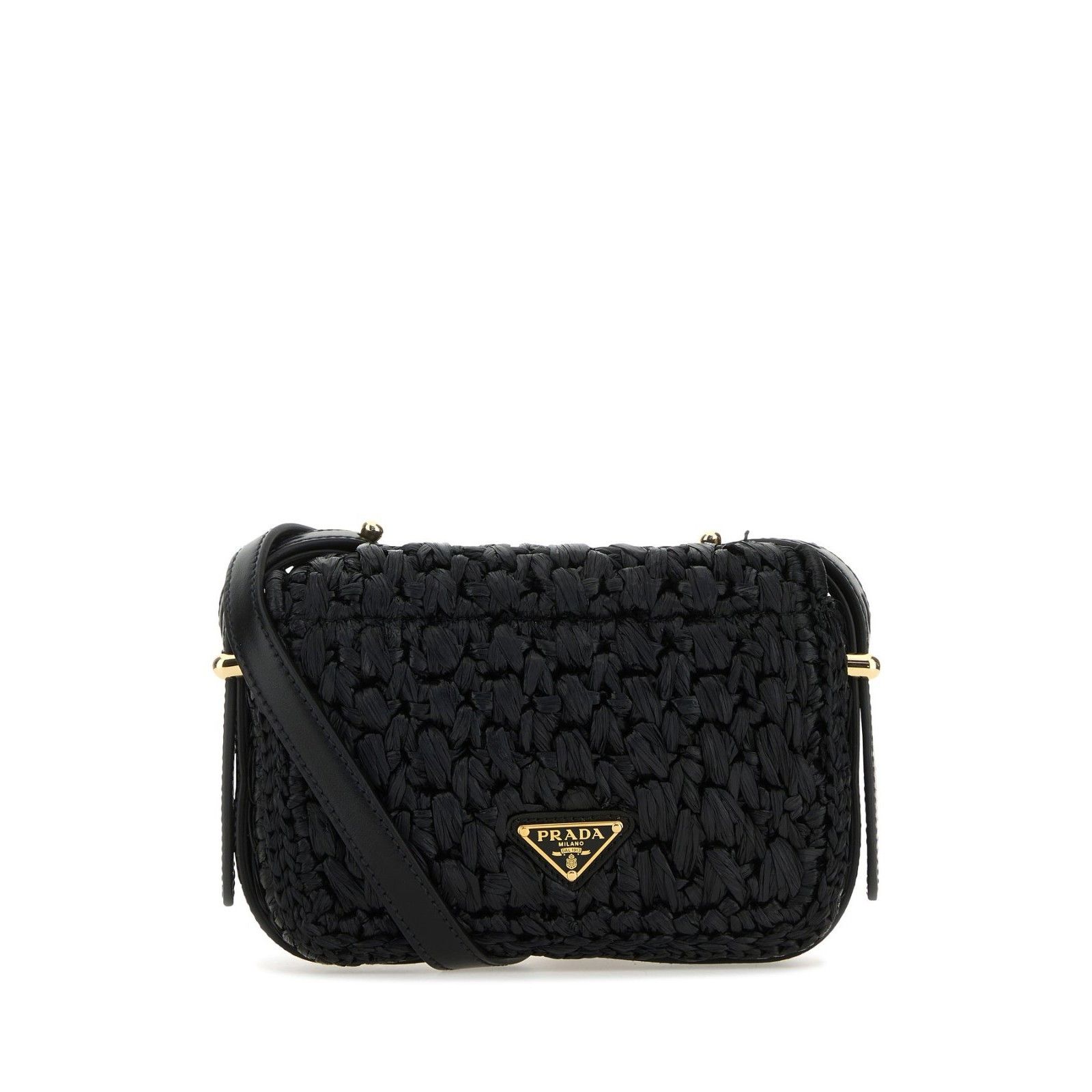 Prada PRADA Black Raffia Crochet Shoulder Bag New & Authentic Size ONE SIZE - 3 Thumbnail