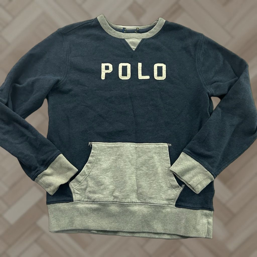 Ralph Lauren VINTAGE Polo Ralph Lauren Crewneck Kangaroo Pocket Sweatshirt Women's Small | Medium Size S / US 4 / IT 40 - 1 Thumbnail