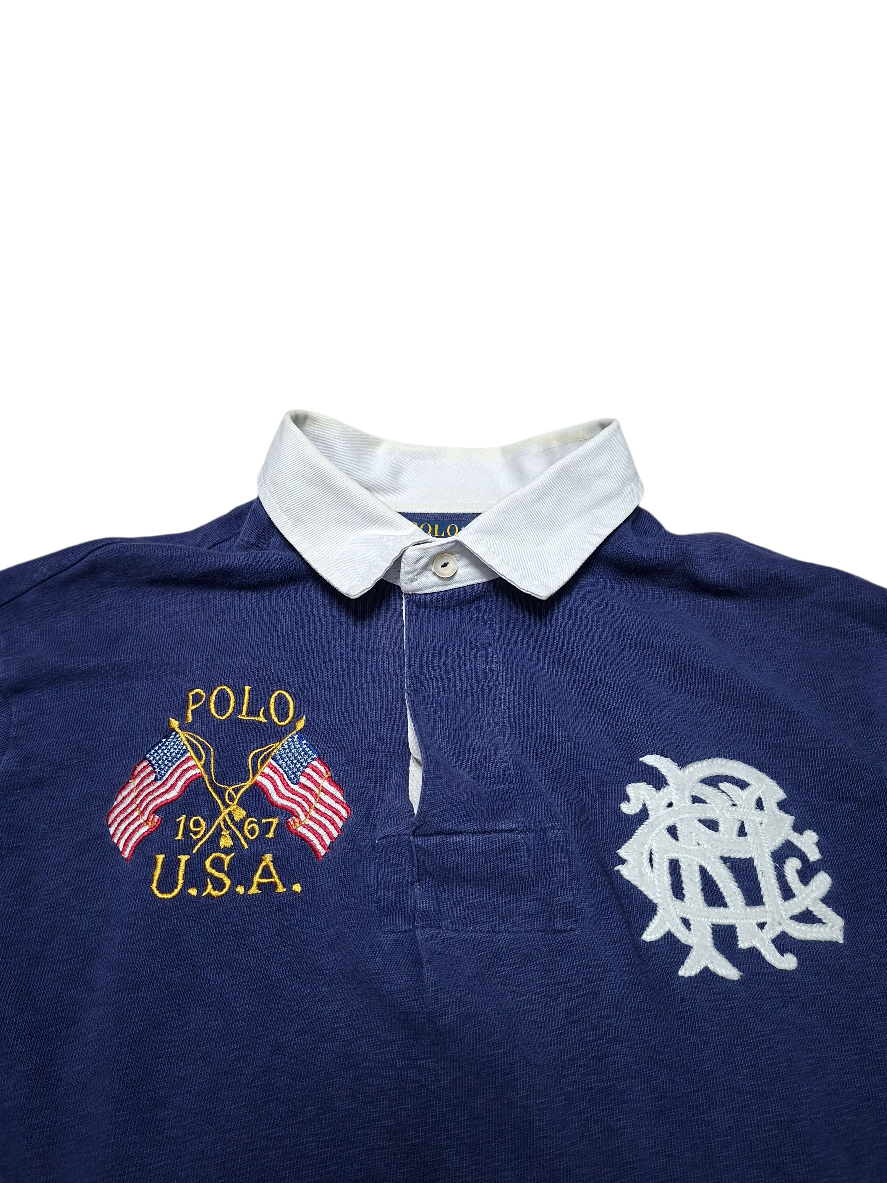 Polo Ralph Lauren POLO RALPH LAUREN USA VINTAGE RUGBY SHIRT Size US L / EU 52-54 / 3 - 2 Thumbnail
