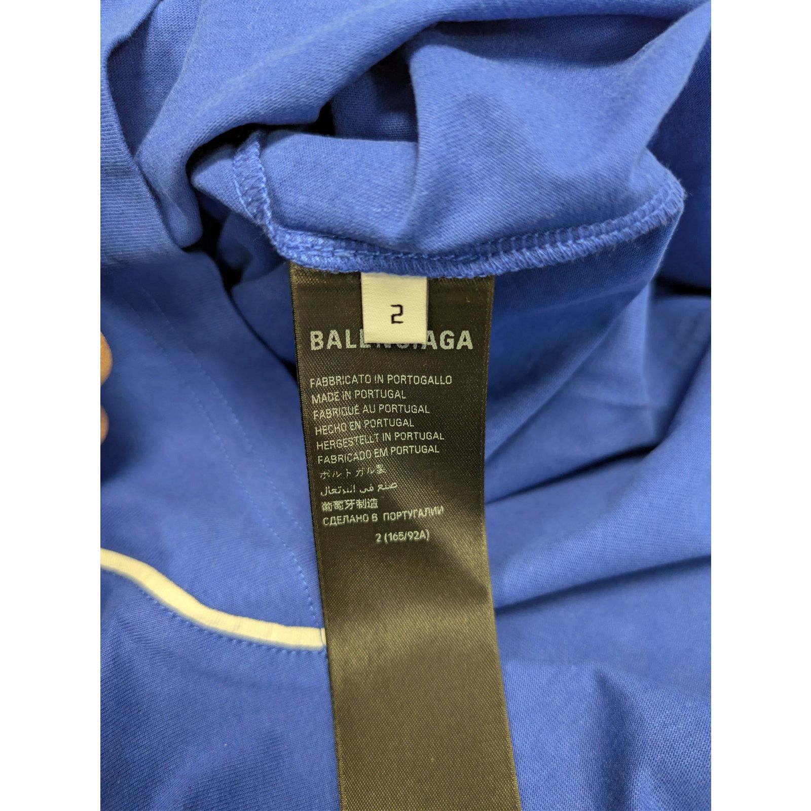 Balenciaga o1rshd1 Oversized Soccer T-Shirt Dry Jersey in Blue Size US M / EU 48-50 / 2 - 14 Thumbnail