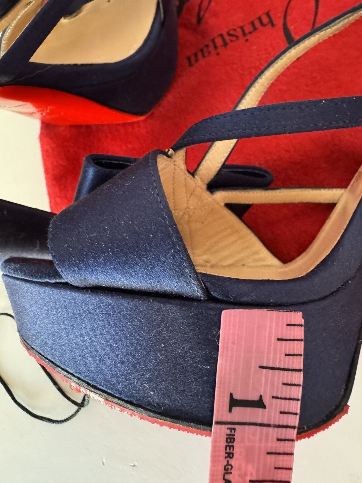 Christian Louboutin Christian louboutin blue satin disco silk sandals 38 IT Size US 8 / IT 38 - 6 Thumbnail