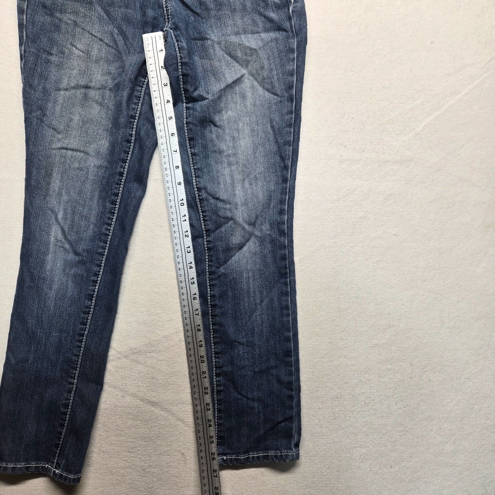 Vintage Earl Jean Jeans Denim Straight Leg Low Rise Petite 2P Womens Blue Denim Jeans 5-Pocket Design Vintage No Size 26" / US 2 / IT 38 - 6 Thumbnail