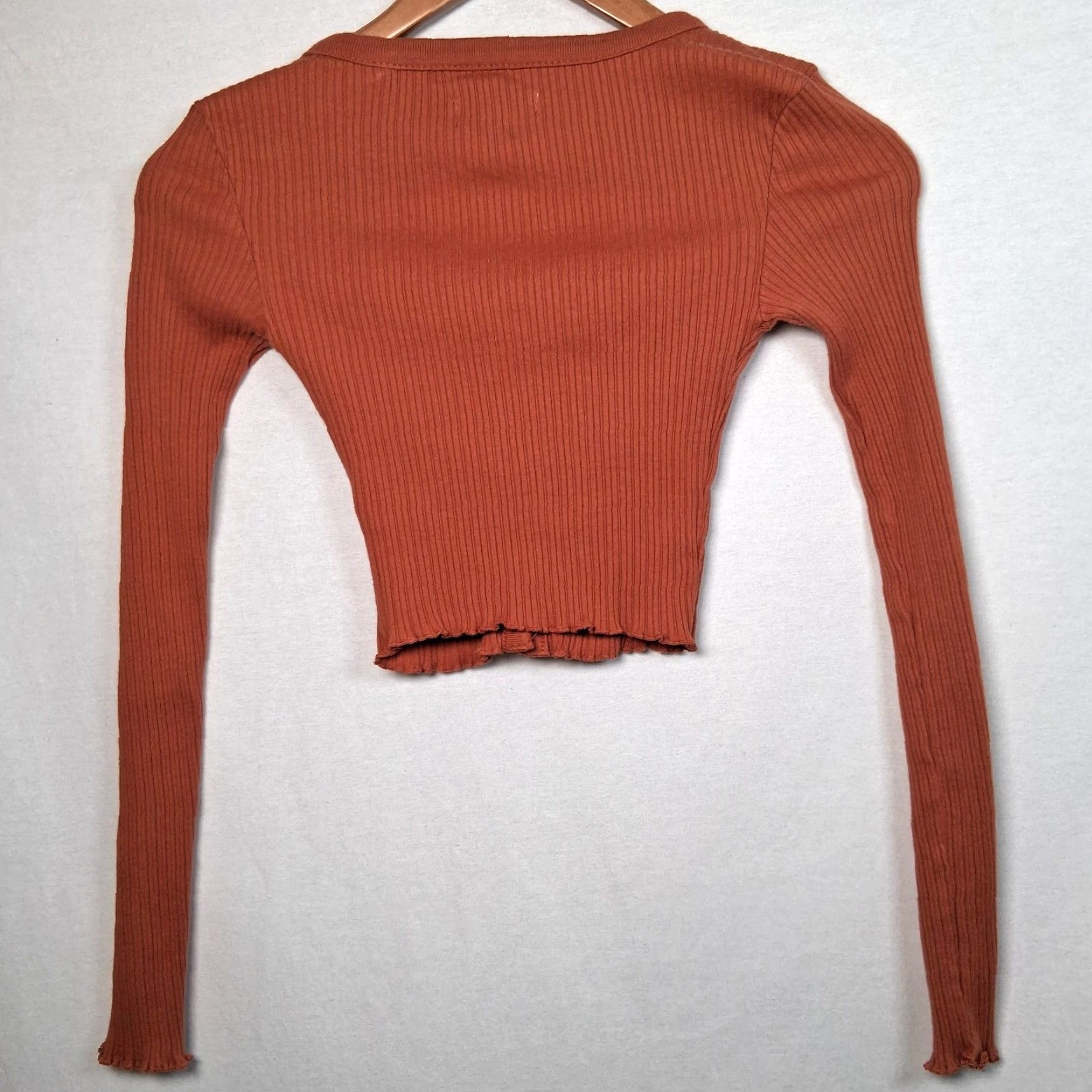 Aeropostale Aeropostale Shirt XS Sienna Crop Top Ribbed Henley Long Sleeve Bella Swan Y2K Womens Size XS / US 0-2 / IT 36-38 - 4 Thumbnail