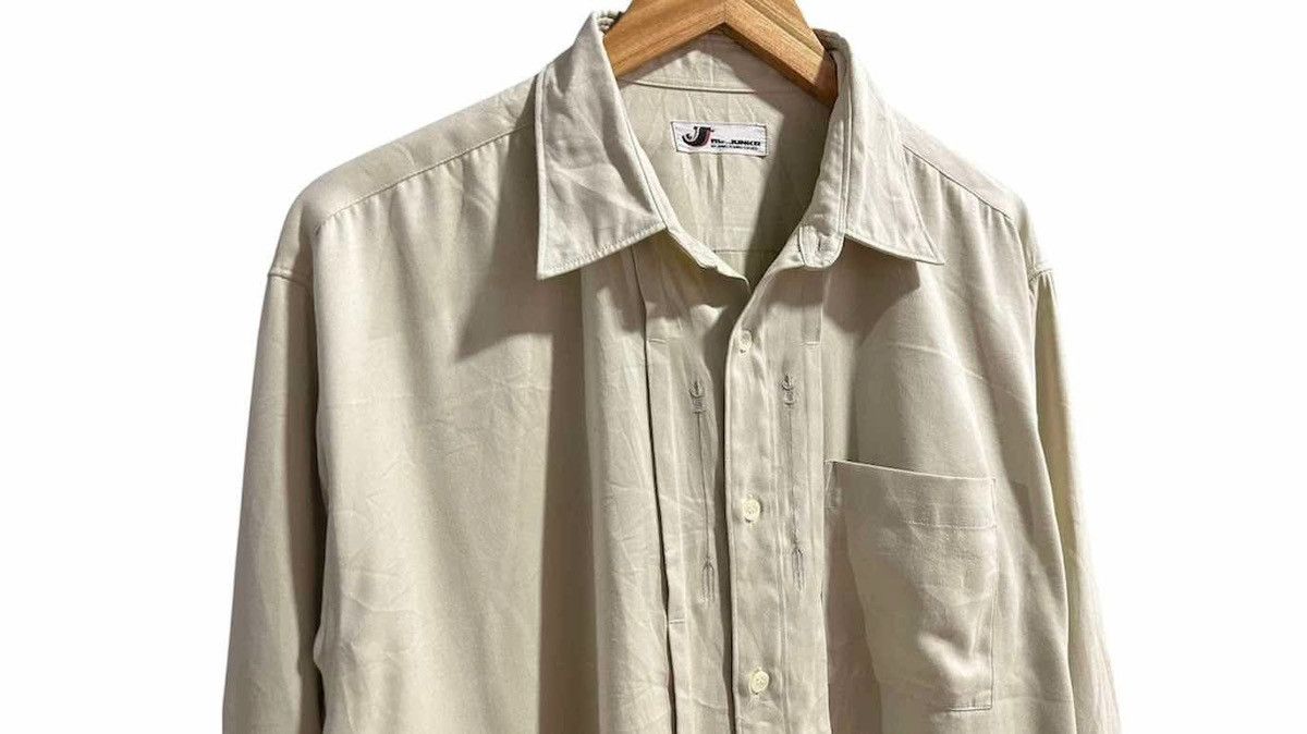 Issey Miyake × Japanese Brand × Mr. Junko 🔥Vintage Mr.Junko Trident Embroidered Shirt Long Sleeve Size US XL / EU 56 / 4 - 2 Thumbnail