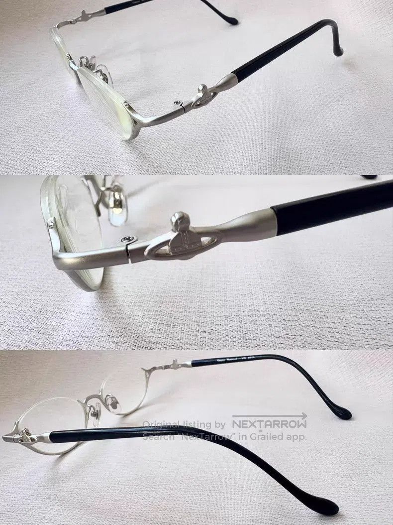 Vivienne Westwood Vivienne Westwood Silver Saturn half-frame glasses Size ONE SIZE - 3 Thumbnail