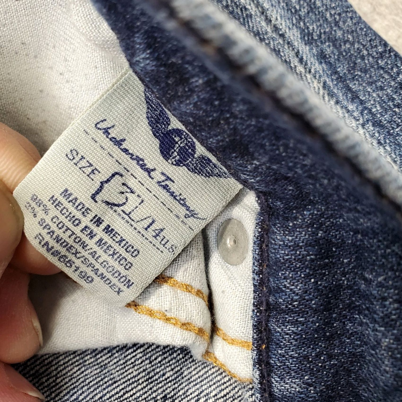 Denime Uncharted Territory Womens Jeans 31 Blue Denim Stretch Straight Leg 5-Pocket Regular Size 31 Womens Size 24" / US 00 / IT 34 - 7 Thumbnail