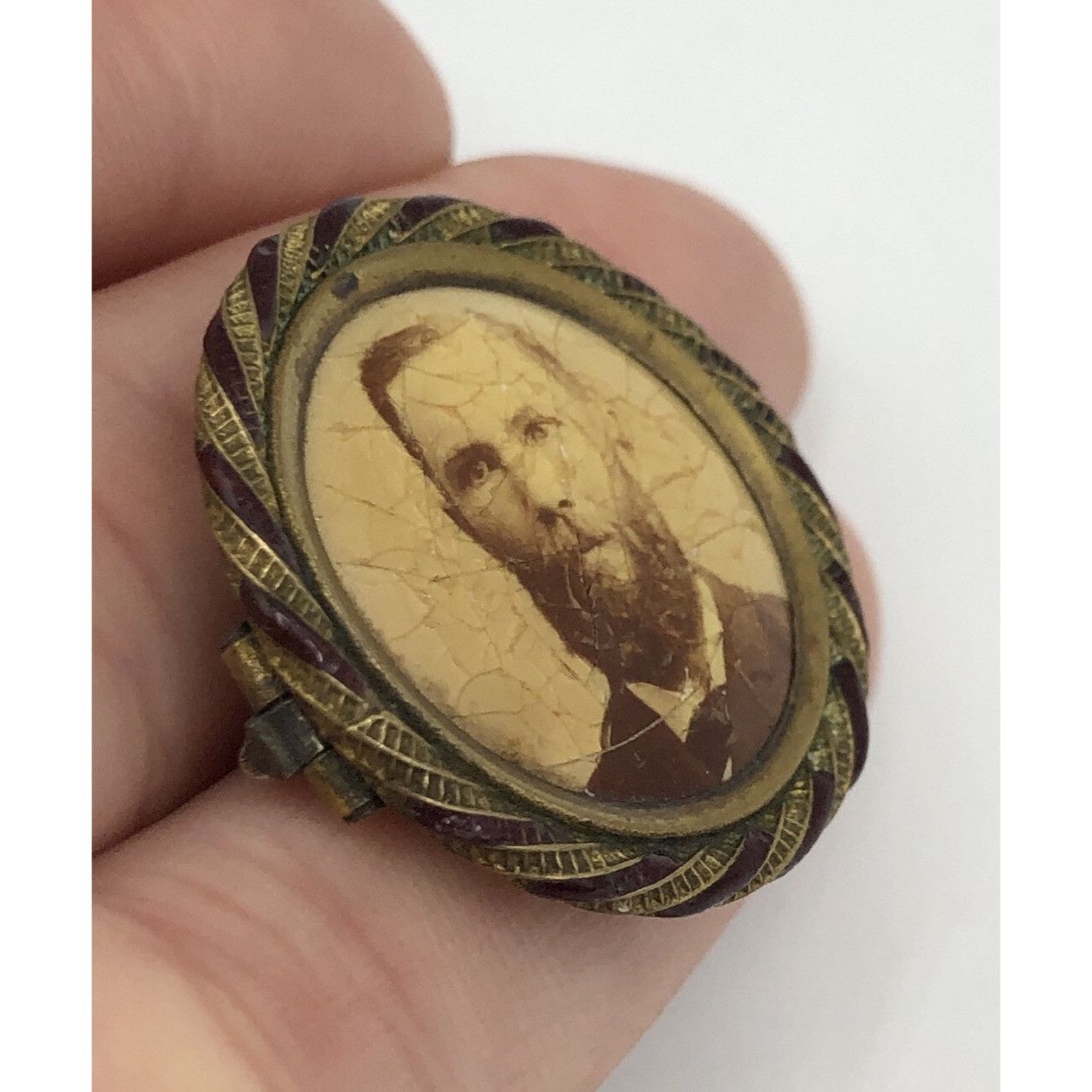 Other Antique Victorian Mourning Jewelry Tin Type Picture Photo En Size ONE SIZE - 6 Thumbnail