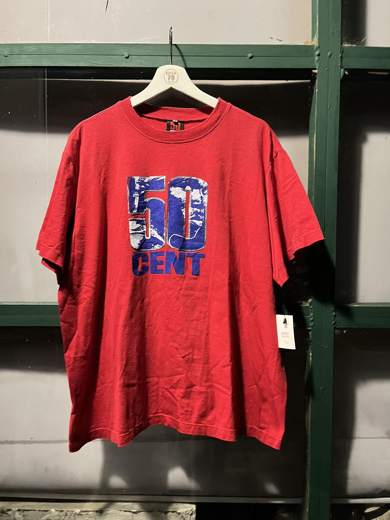 image of 50 Cent Get Rich Or Die Tryin' Rap Tee 00S in Red, Men's (Size Large)