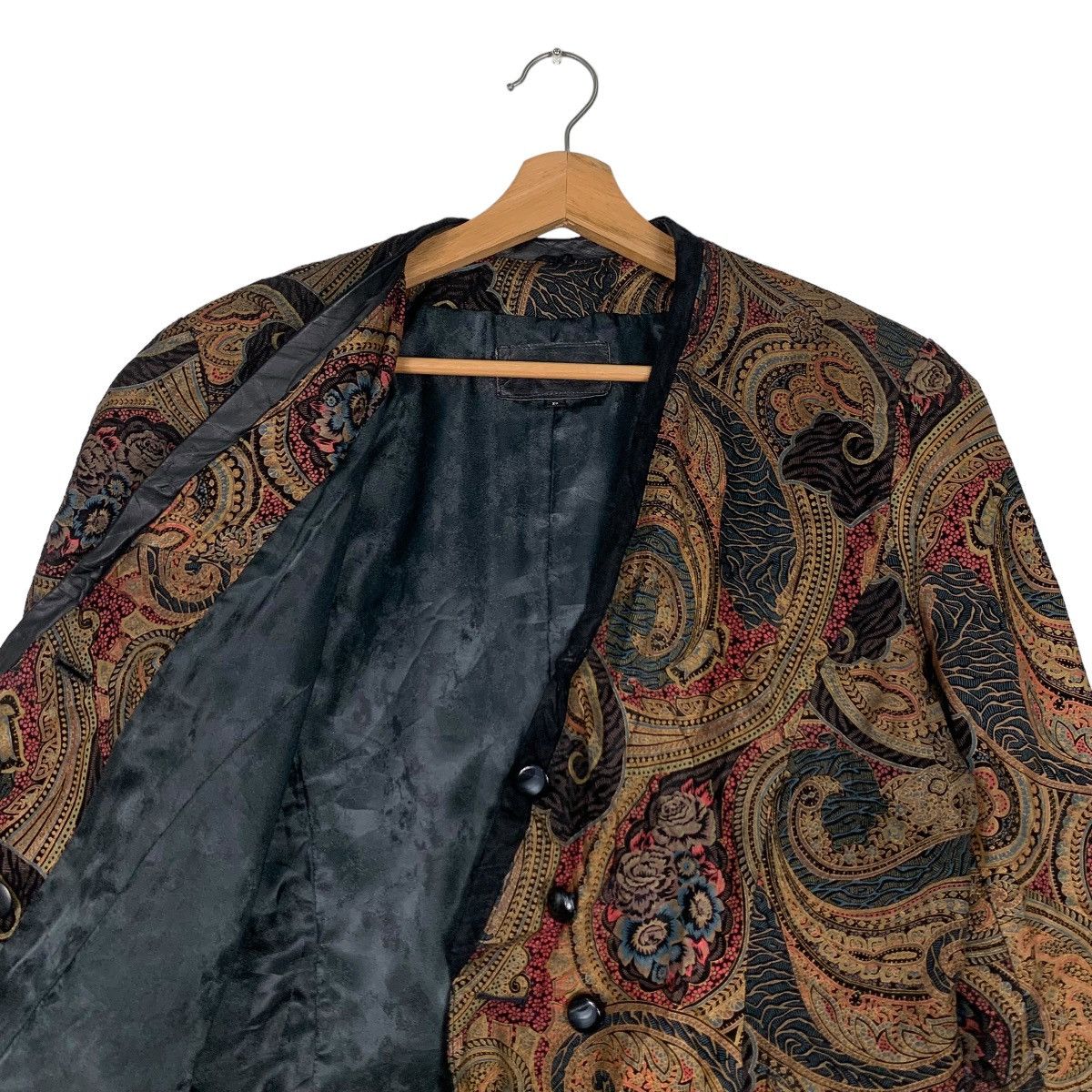 Japanese Brand Prinzipal Paisley Graphic Pig Leather Jacket #0909-C40 Size M / US 6-8 / IT 42-44 - 10 Thumbnail