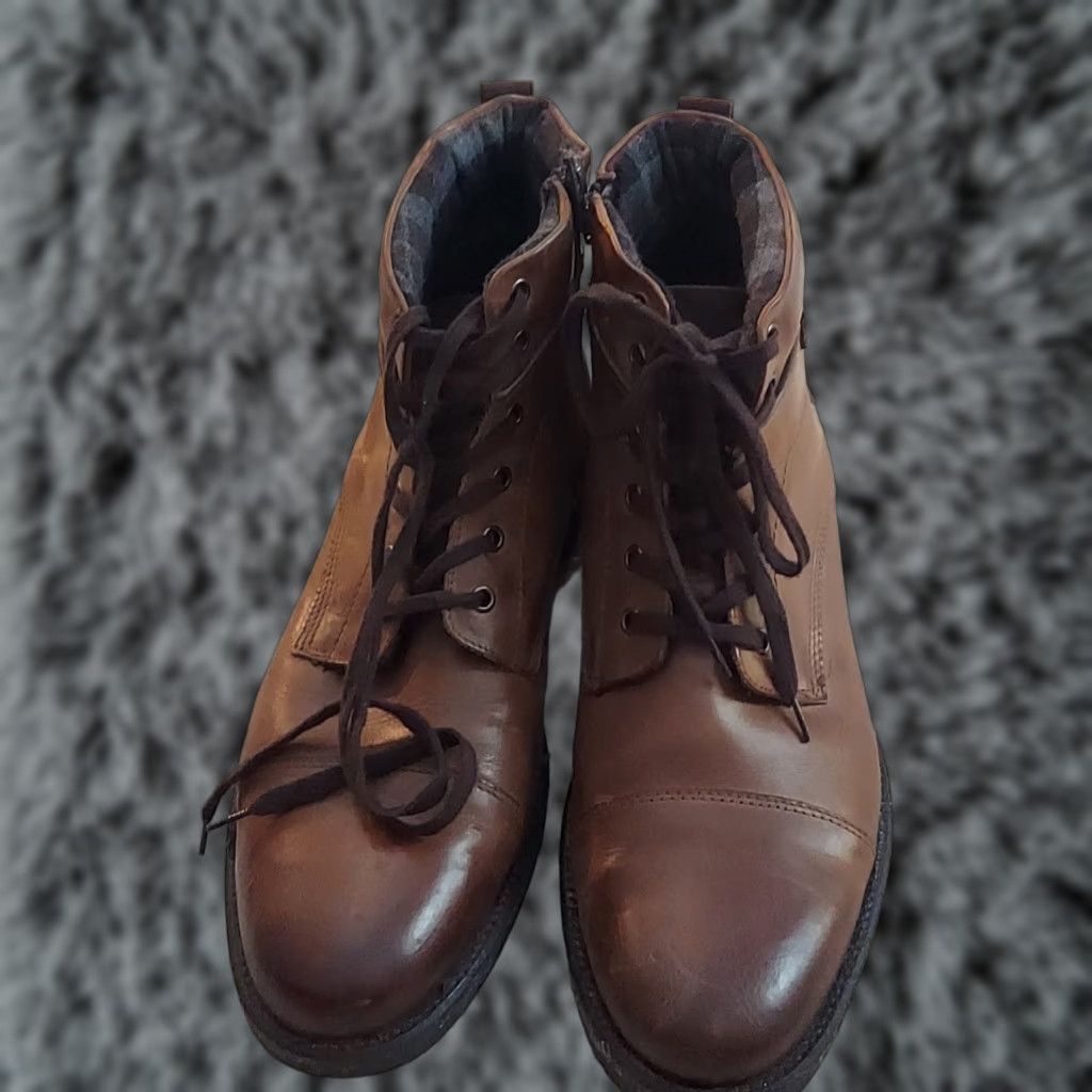 VINTAGE Alfani Men's Leather Boots Casual Dress Formal Brown