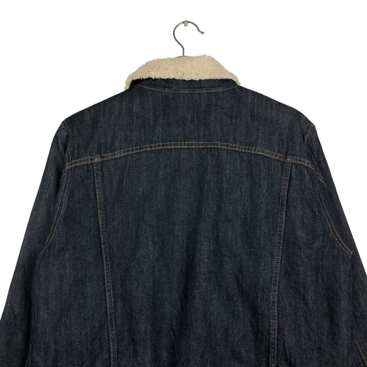 Japanese Brand 📌Vintage Trucker Denim Jacket Gu Japan Sherpa Shearling Size US M / EU 48-50 / 2 - 10 Thumbnail
