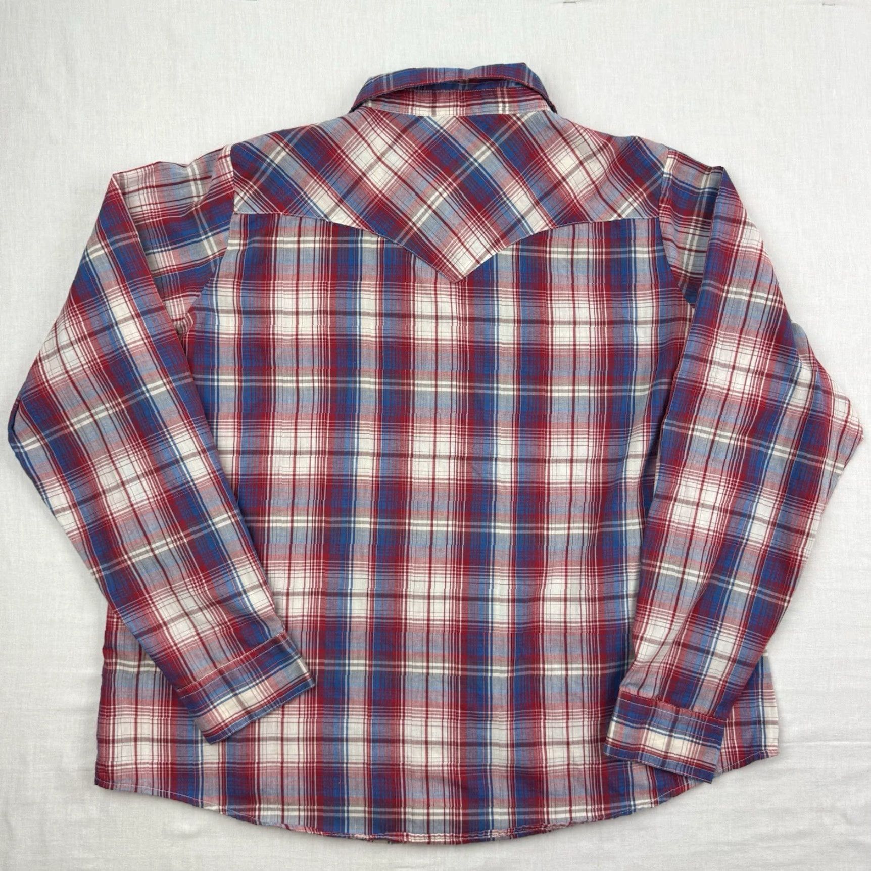 Wrangler VINTAGE Wrangler Pearl Snap Shirt Womens XL Red Plaid Western Y2K Casual Workwear Size XL / US 12-14 / IT 48-50 - 8 Thumbnail