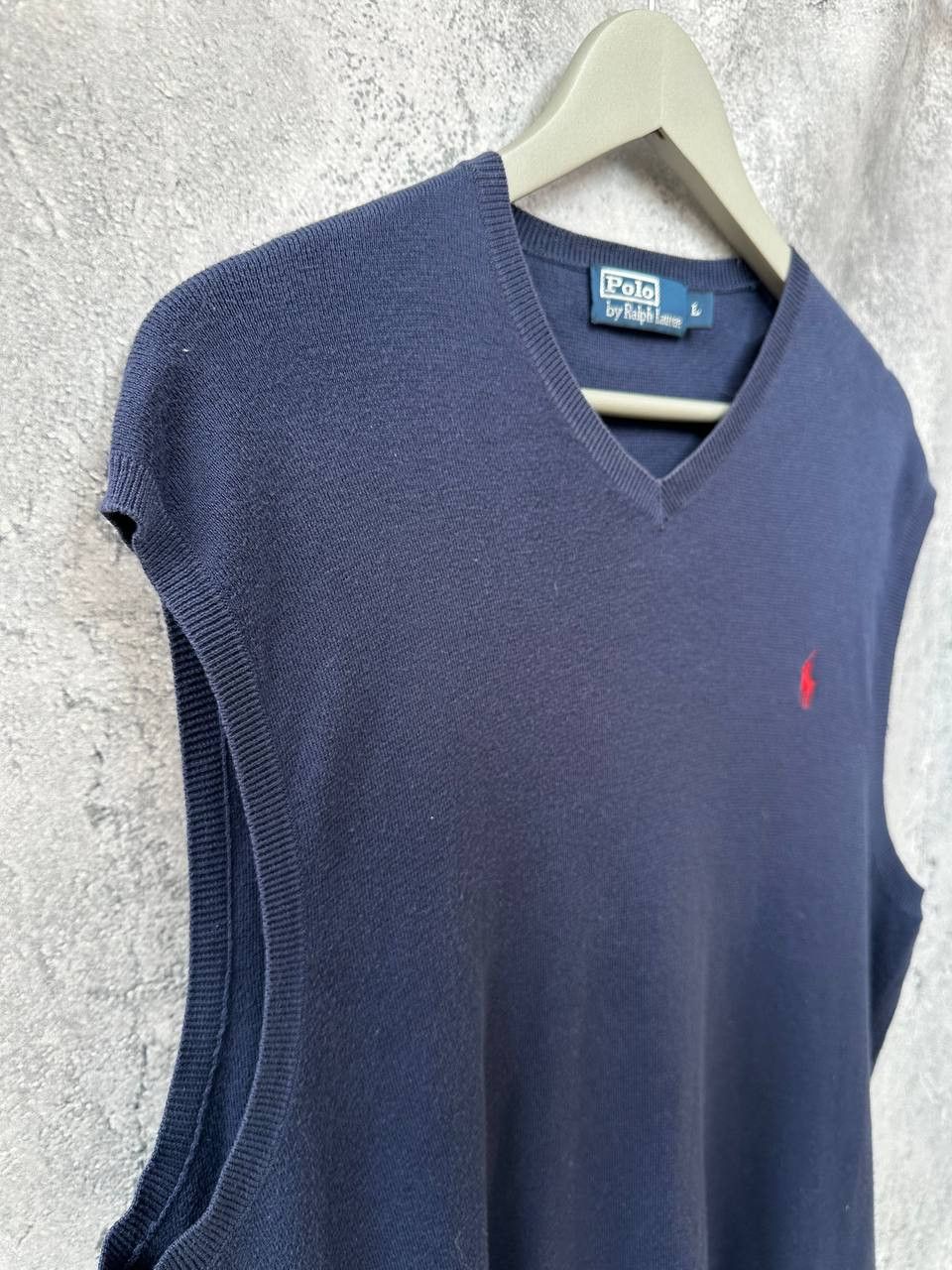 Polo Ralph Lauren × Vintage Polo Ralph Lauren Vintage Navy Vest Gilet Cotton Pullover Size US L / EU 52-54 / 3 - 4 Thumbnail