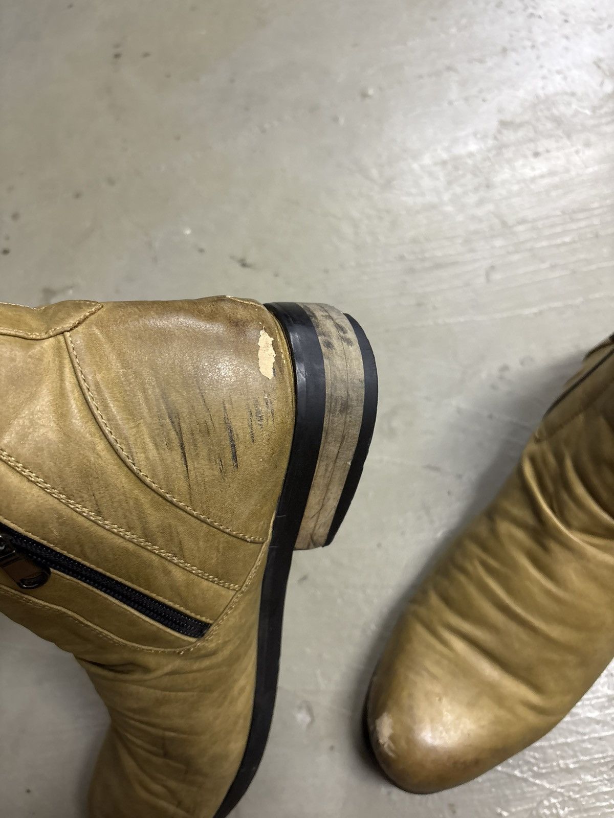 Guidi No Label Side Zip Leather Boots Wrinkle Slouch Boot Size US 11.5 / EU 44-45 - 8 Thumbnail