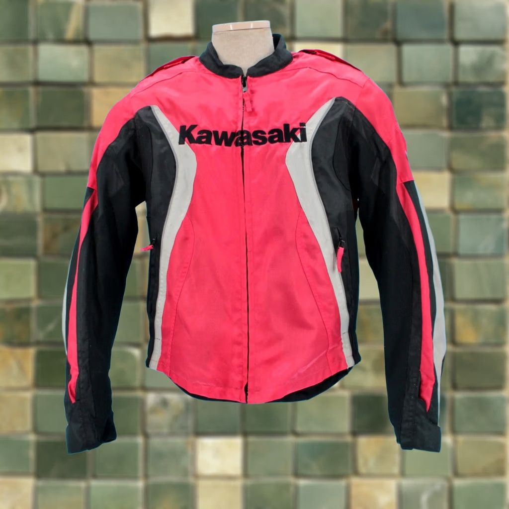 Joe Rocket VINTAGE Kawasaki Motorcycle Jacket Red Black Racing Mens L Y2K Size US L / EU 52-54 / 3 - 1 Thumbnail