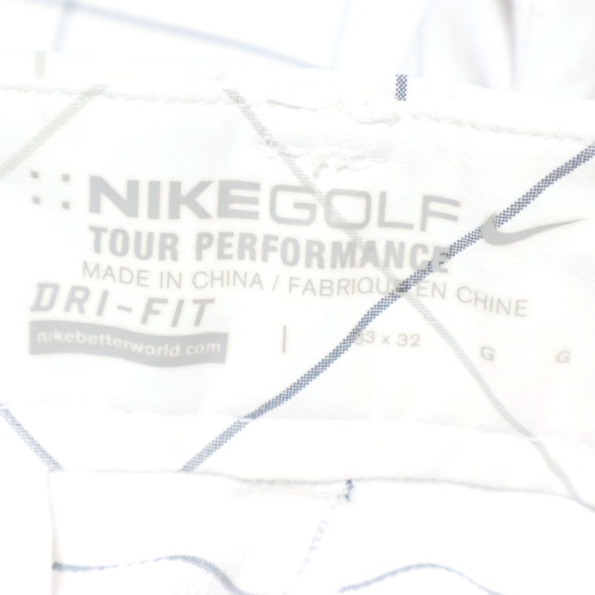 Nike NIke Stretch Polyester Waffle Golf Pants White Striped Men's 33 Size US 33 - 5 Thumbnail