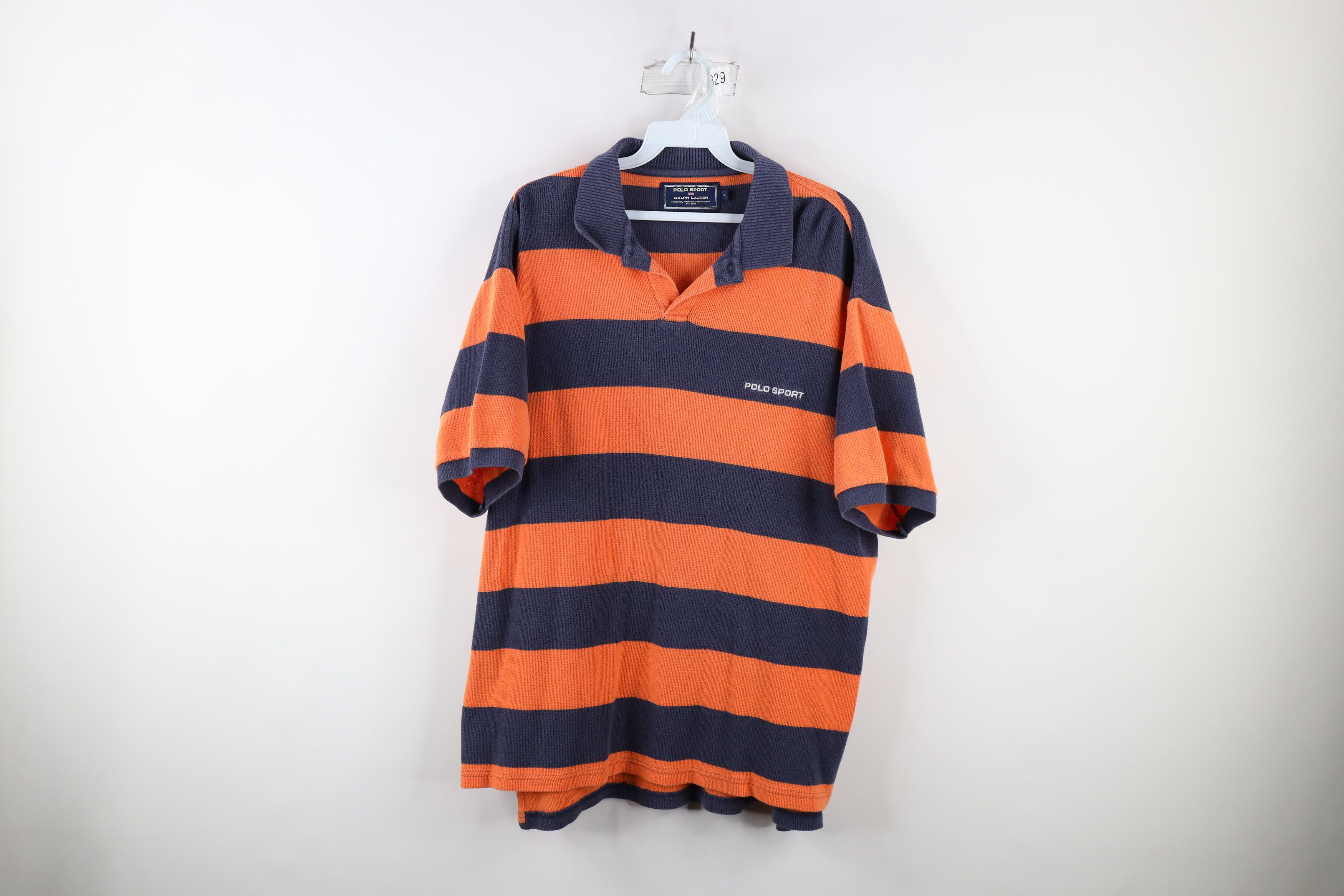 Ralph Lauren × Vintage Vintage 90s Polo Sport Ralph Lauren Thermal Knit Polo Shirt Size US L / EU 52-54 / 3 - 1 Thumbnail