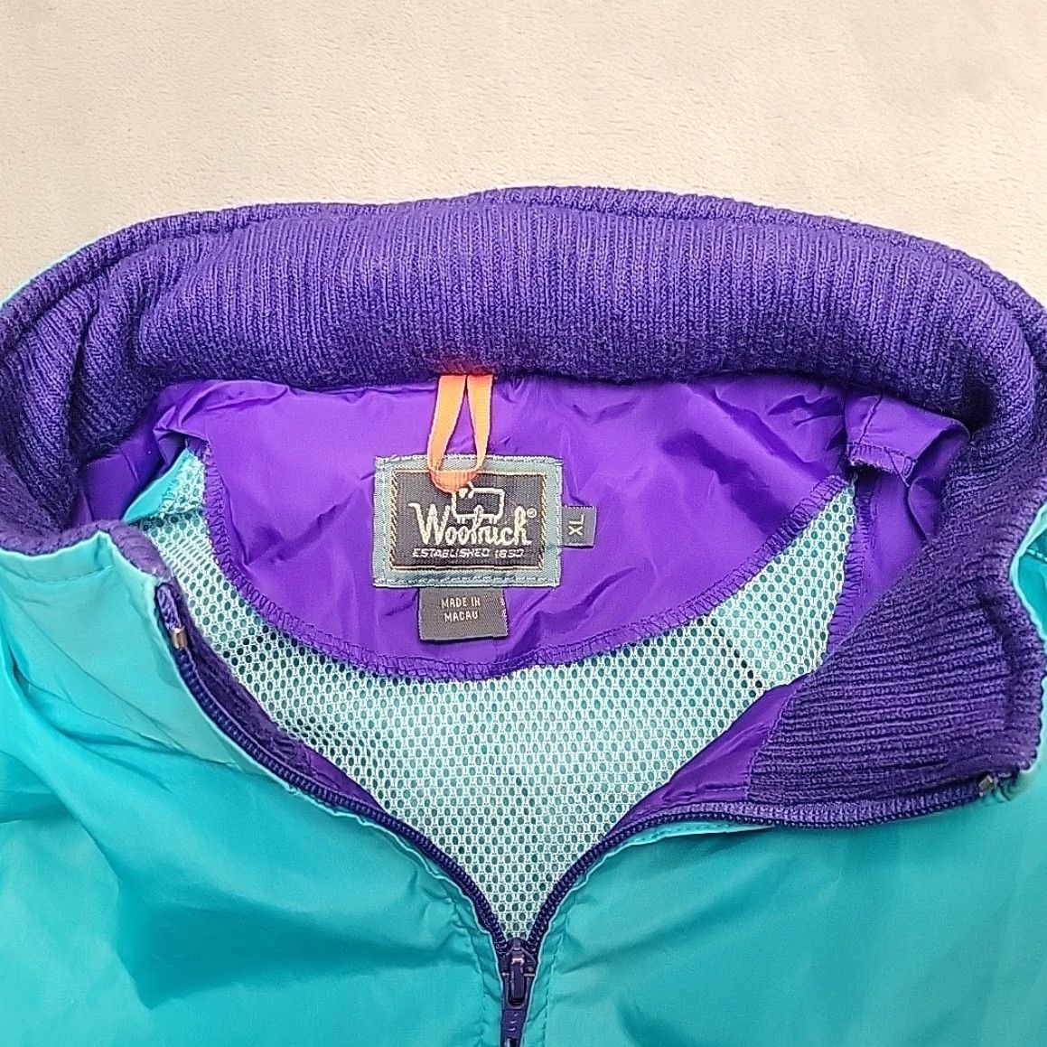Vintage VINTAGE Woolrich Jacket Mens XL Teal Windbreaker Full Zip Outdoor Packable Hood Size US XL / EU 56 / 4 - 3 Thumbnail