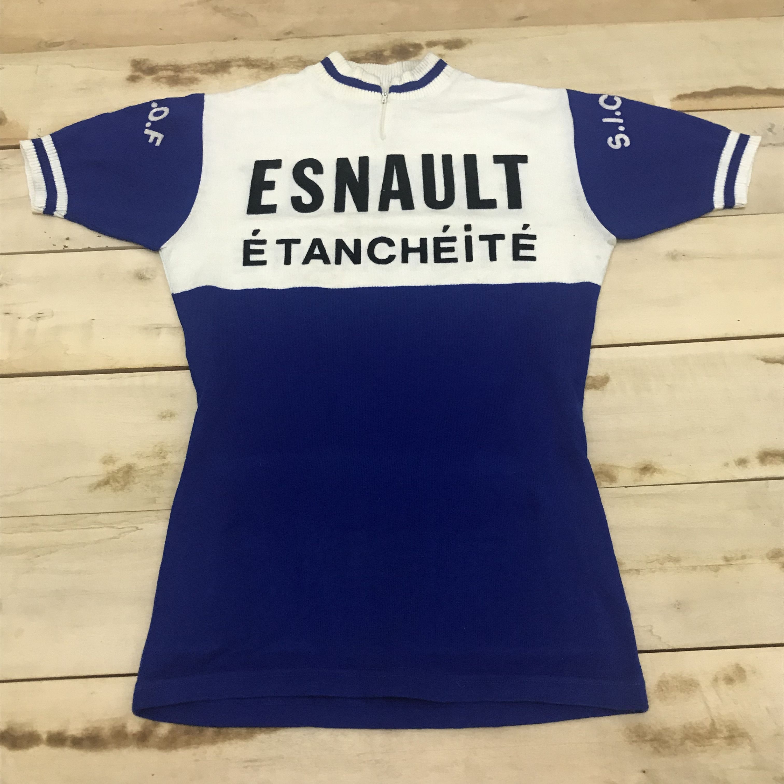 image of I23 Need Gone! Bicycle Jersey France Esnault Etancheite in Blue, Men's (Size Medium)