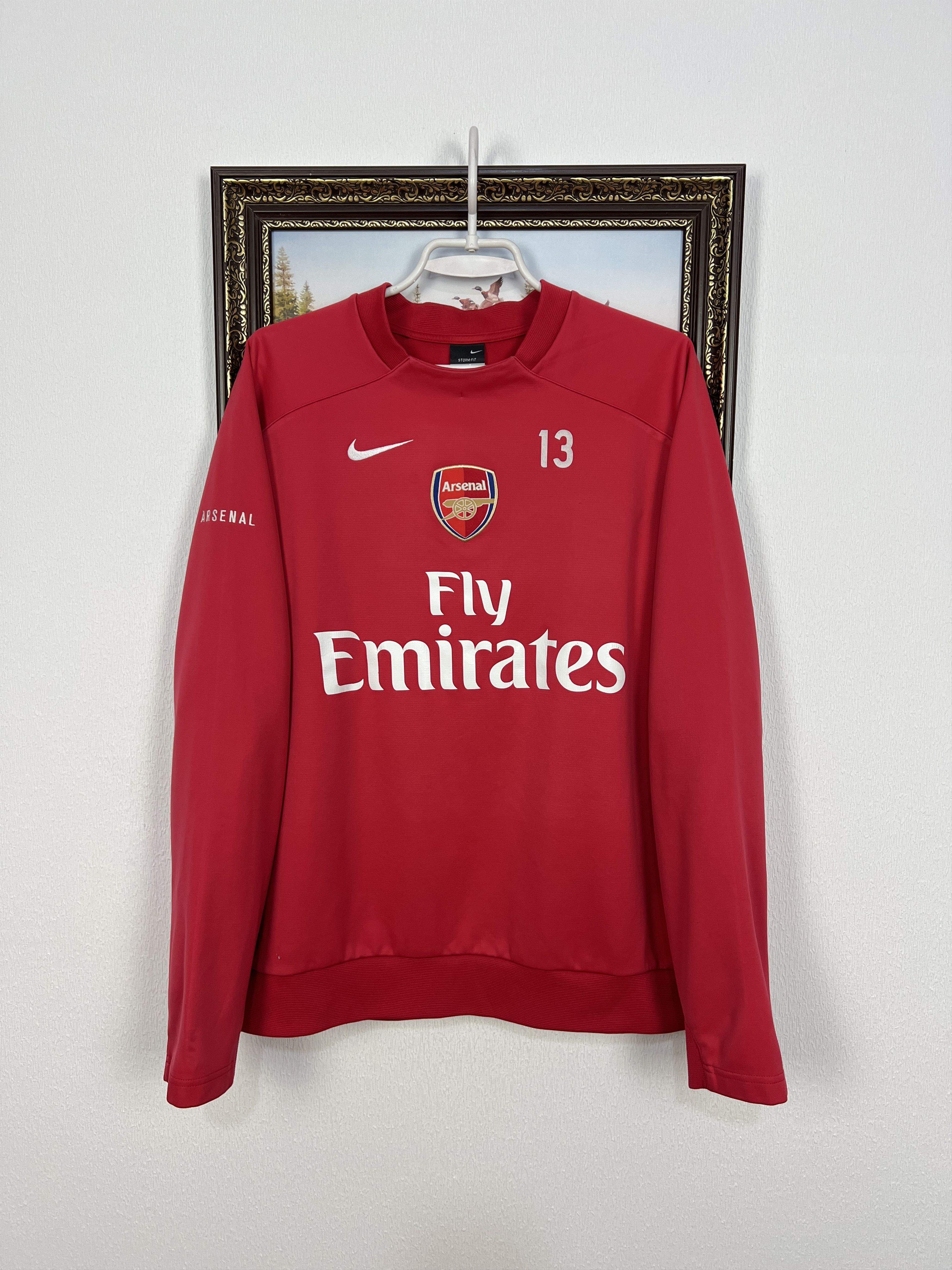 Vintage Nike Arsenal Football Sweatshirt Soccer Red - Main Image