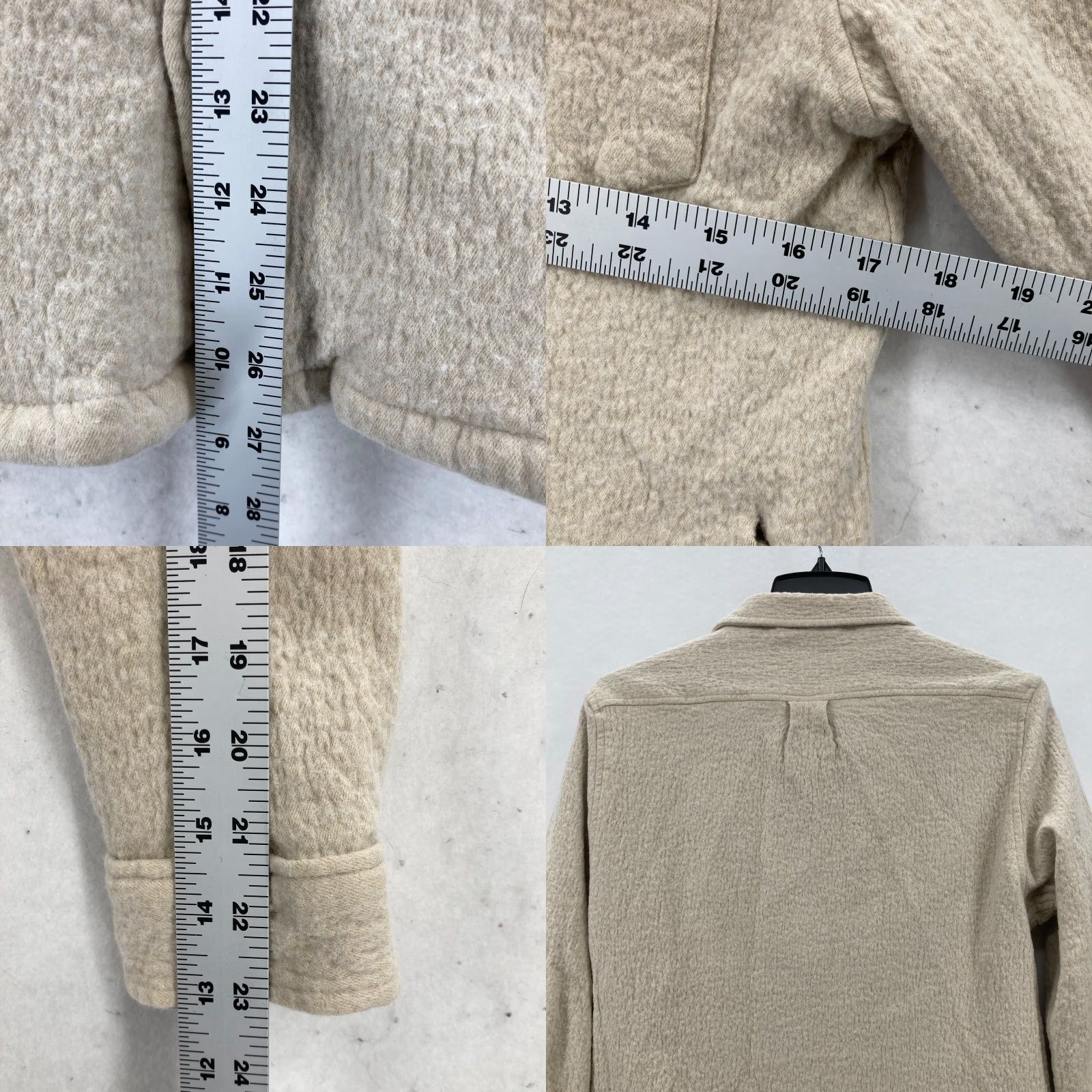 Carbon2Cobalt Carbon 2 Cobalt Shirt Jacket Shacket Mens Medium Beige Wool Button Up Lined Size US M / EU 48-50 / 2 - 8 Thumbnail