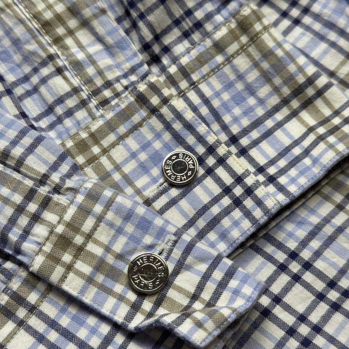 Hermes Hermes - Tricolor Checkered Longsleeve Size US S / EU 44-46 / 1 - 8 Thumbnail