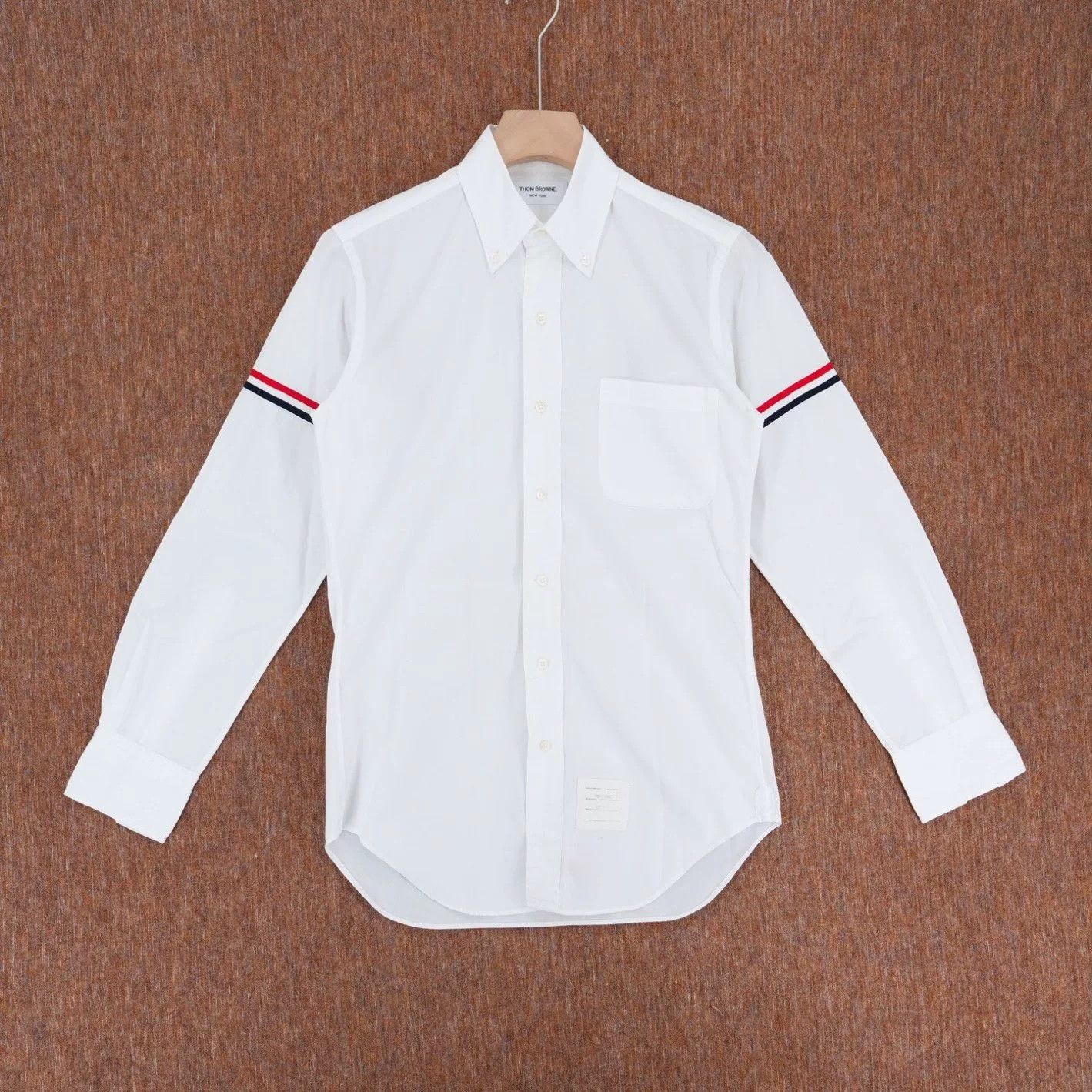 Thom Browne THOM BROWNE Striped Armband White Shirt Size US S / EU 44-46 / 1 - 1 Thumbnail
