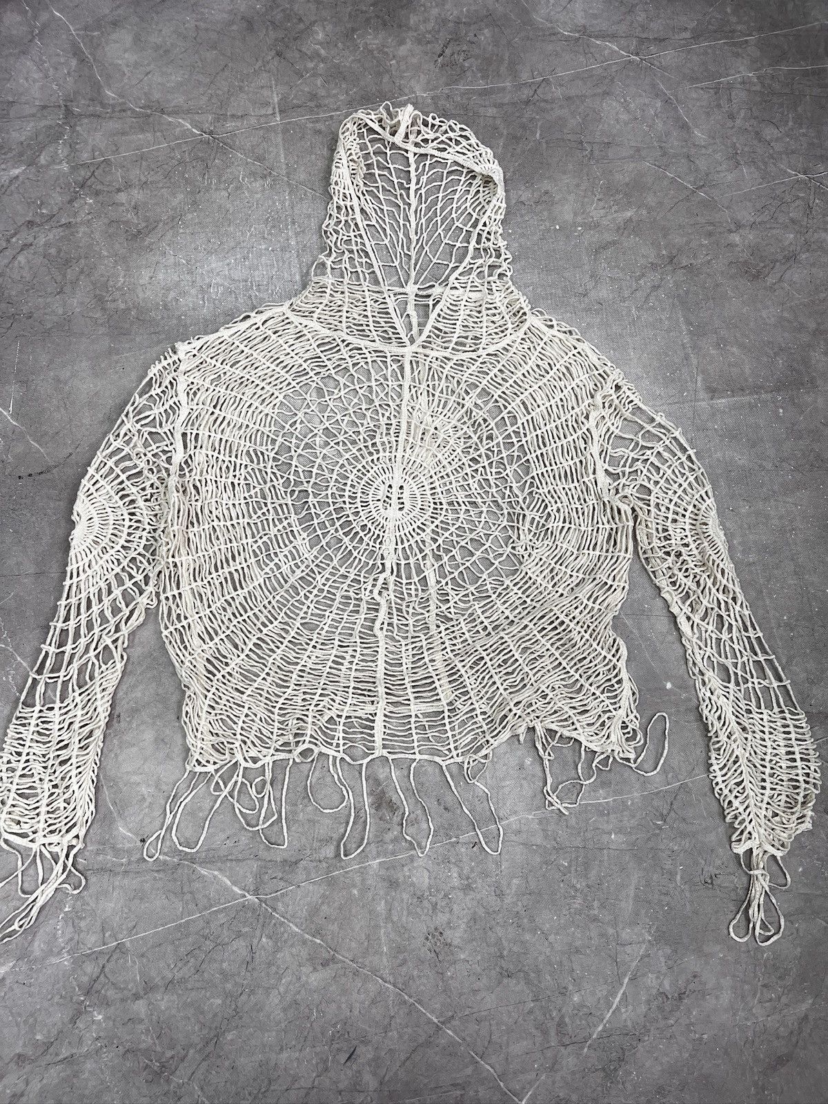 Japanese Brand Spider mesh top hoodie Jean Paul Gaultier style Size US L / EU 52-54 / 3 - 1 Thumbnail