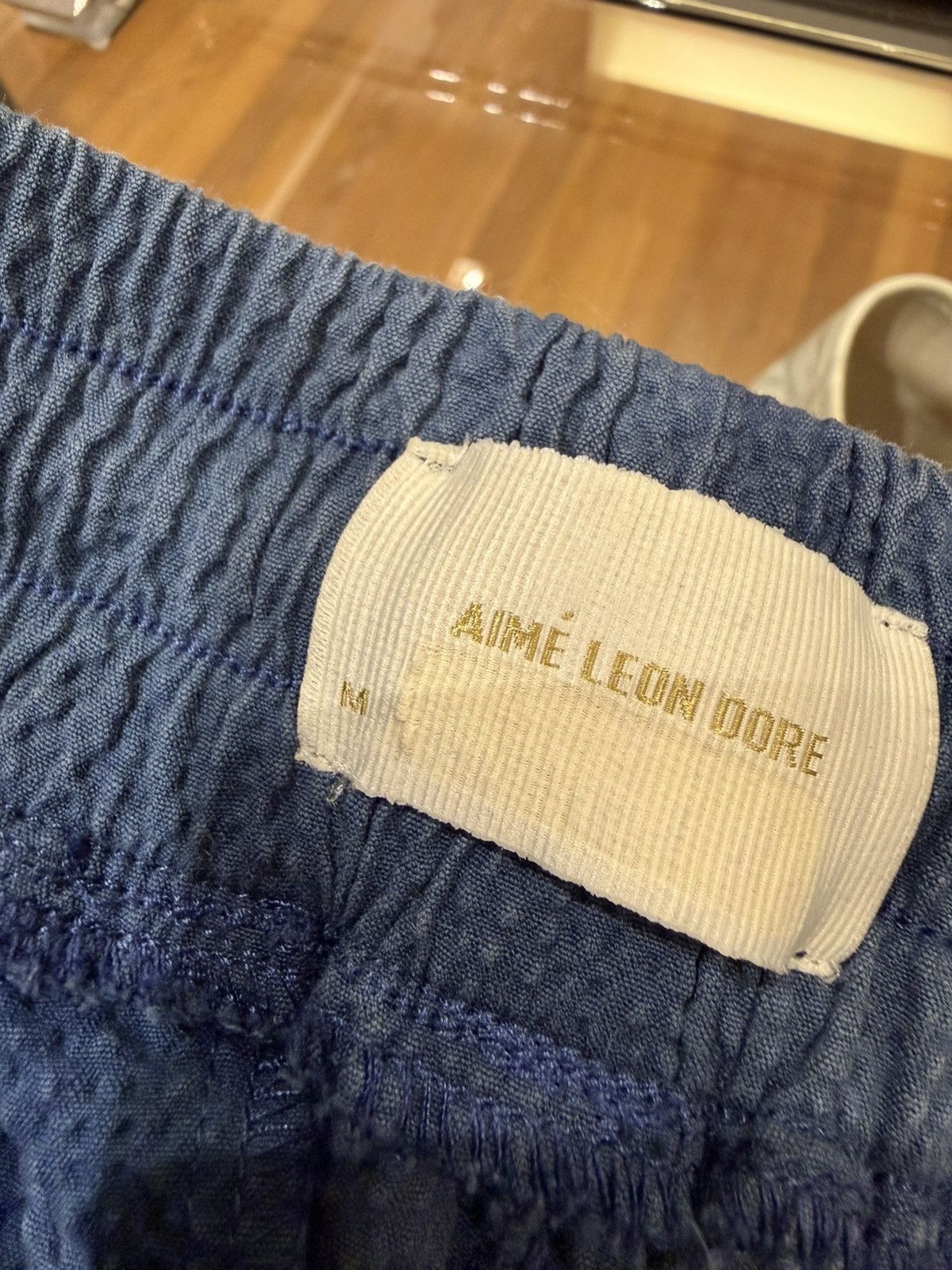 Aime Leon Dore Aime Leon Dore Textured Lounge Pants - Faded Blue Size US 30 / EU 46 - 4 Thumbnail