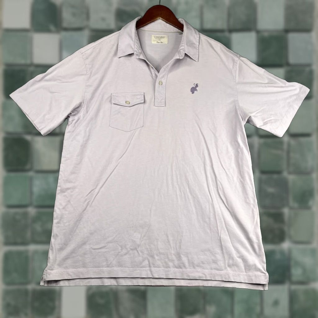 Vintage Linksoul Shirt XL Lavender Embroidered Turtle Golf Mens Polo Size US XL / EU 56 / 4 - 1 Thumbnail