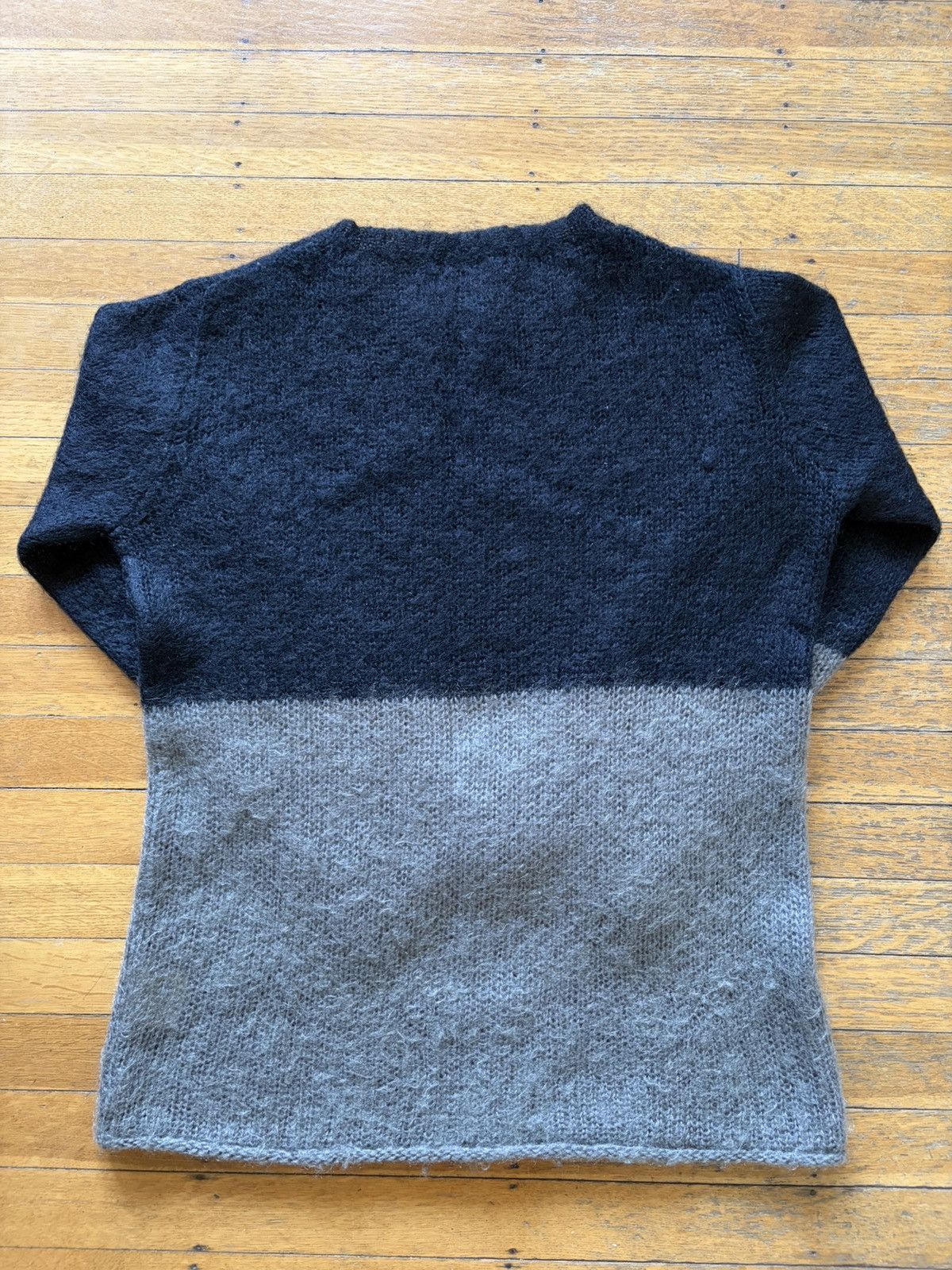 Undercover Undercoverism For Rebels Black/Grey Split Mohair Sweater Size US M / EU 48-50 / 2 - 3 Thumbnail