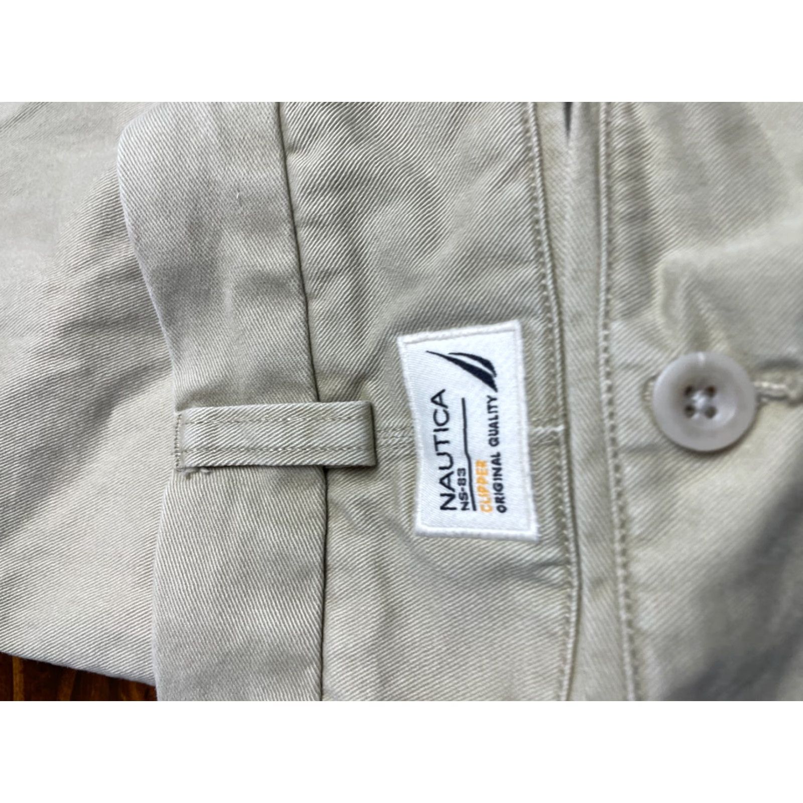 Nautica Nautica Dress Pants Mens 36W36L Tan Chino Clipper Relax Fit NS-83 Regular Inseam 30.5" | Breathable Stretch Front Flat Front Casual Formal Pants Boys? Size US 38 / EU 54 - 6 Thumbnail