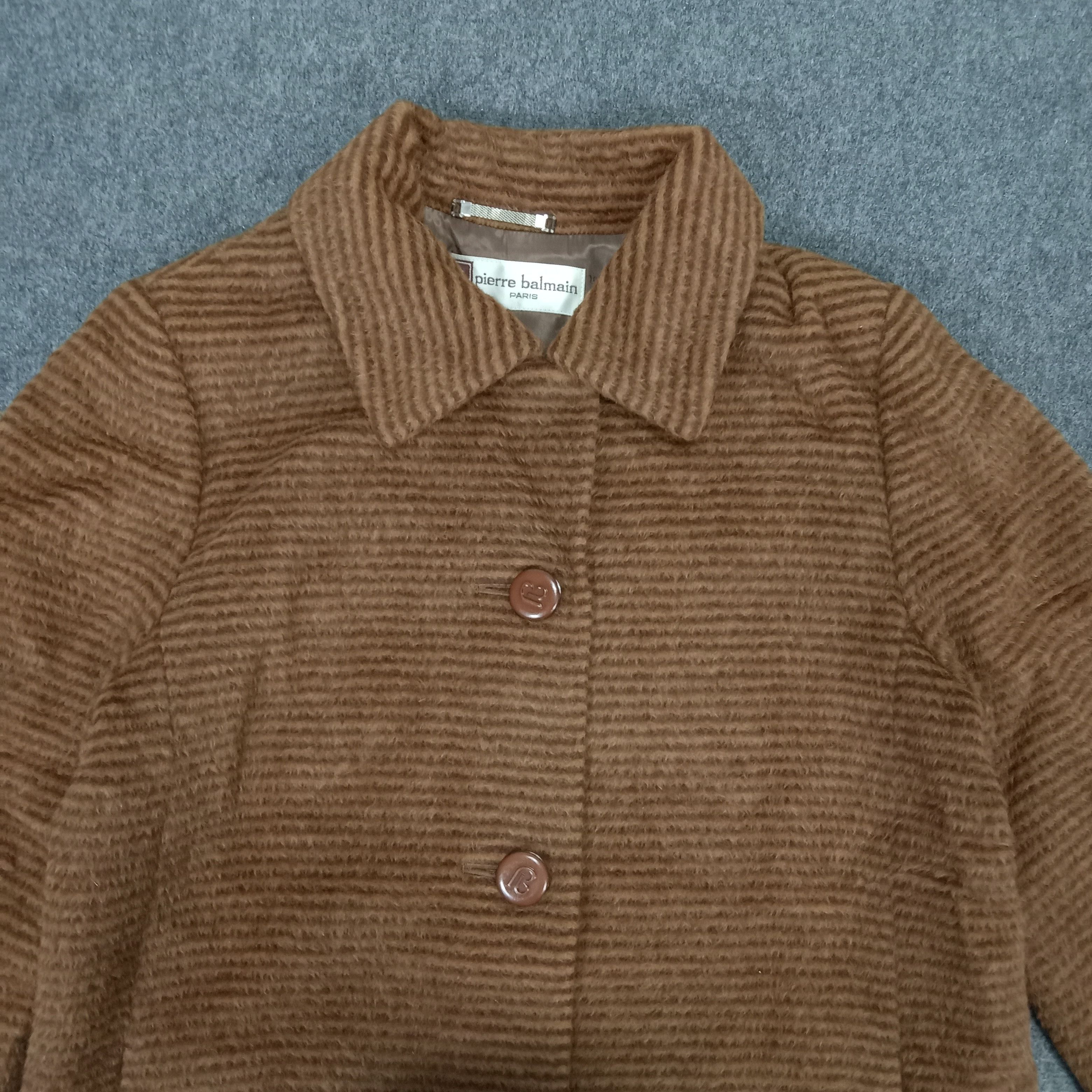 Pierre Balmain × Vintage Pierre Balmain Paris Fleece Wool Coat Size US S / EU 44-46 / 1 - 3 Thumbnail