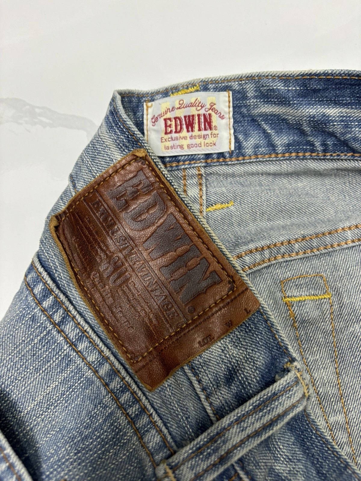 Kapital ❤️‍🔥EDWIN DISTRESS PATCHWORK KAPITAL STYLE DENIM JEANS Size US 31 - 8 Thumbnail