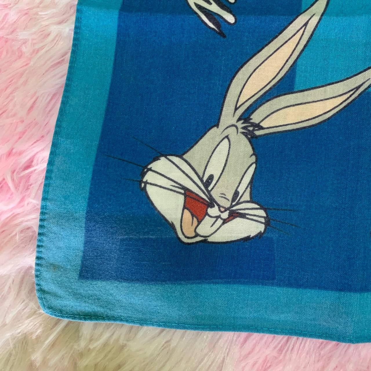 Vintage × Warner Bros Vintage Bugs Bunny x Toshiba 1996 Handkerchief Bandana Size ONE SIZE - 5 Thumbnail