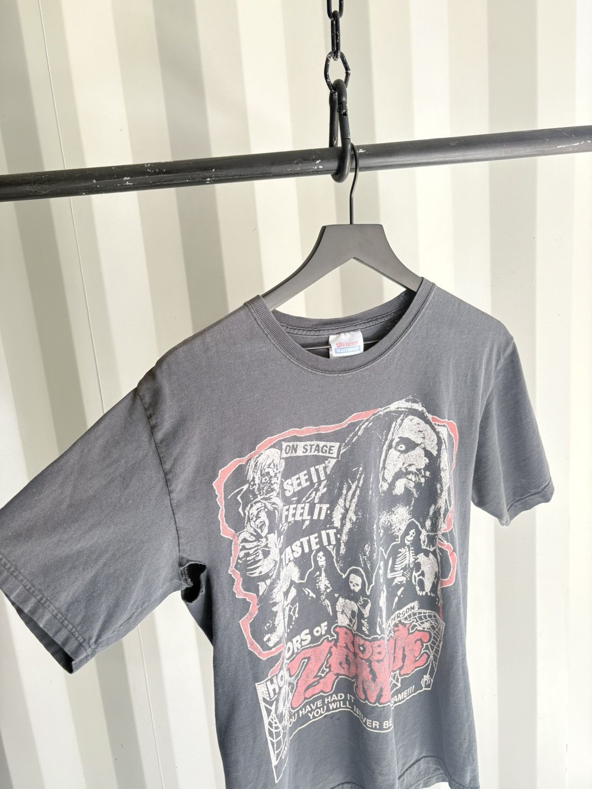 Band Tees Thrashed Rob Zombie Faded Distressed Shirt GRUNGE Band Size US M / EU 48-50 / 2 - 2 Thumbnail