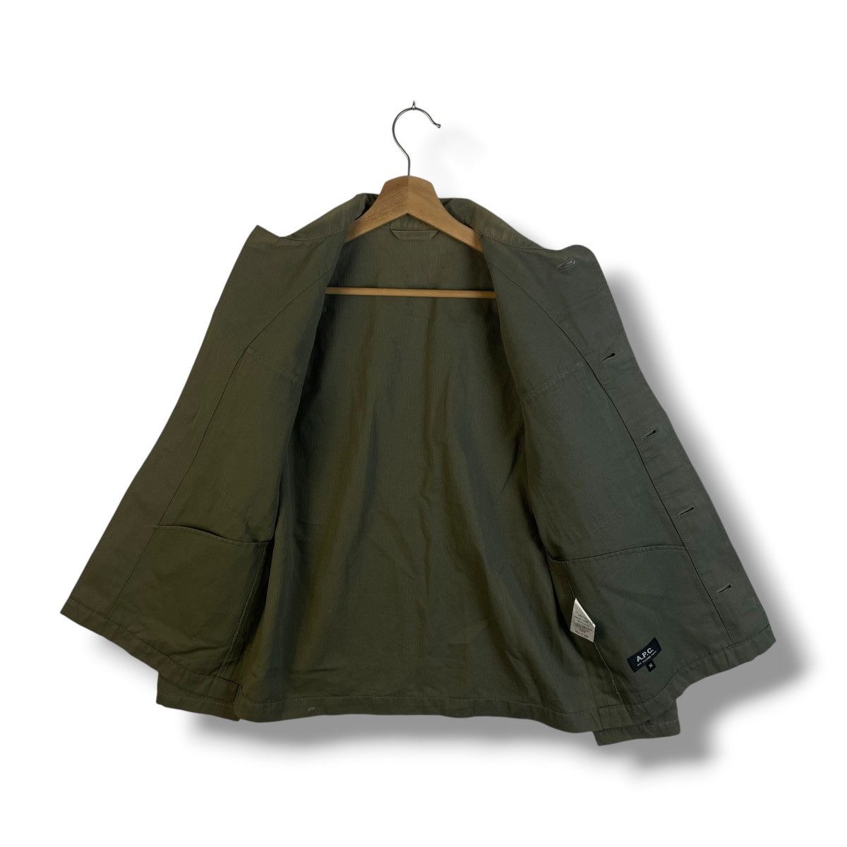 A.P.C. APC RUE MADAME PARIS HIDDEN BUTTON MILITARY JACKET Size US S / EU 44-46 / 1 - 12 Thumbnail