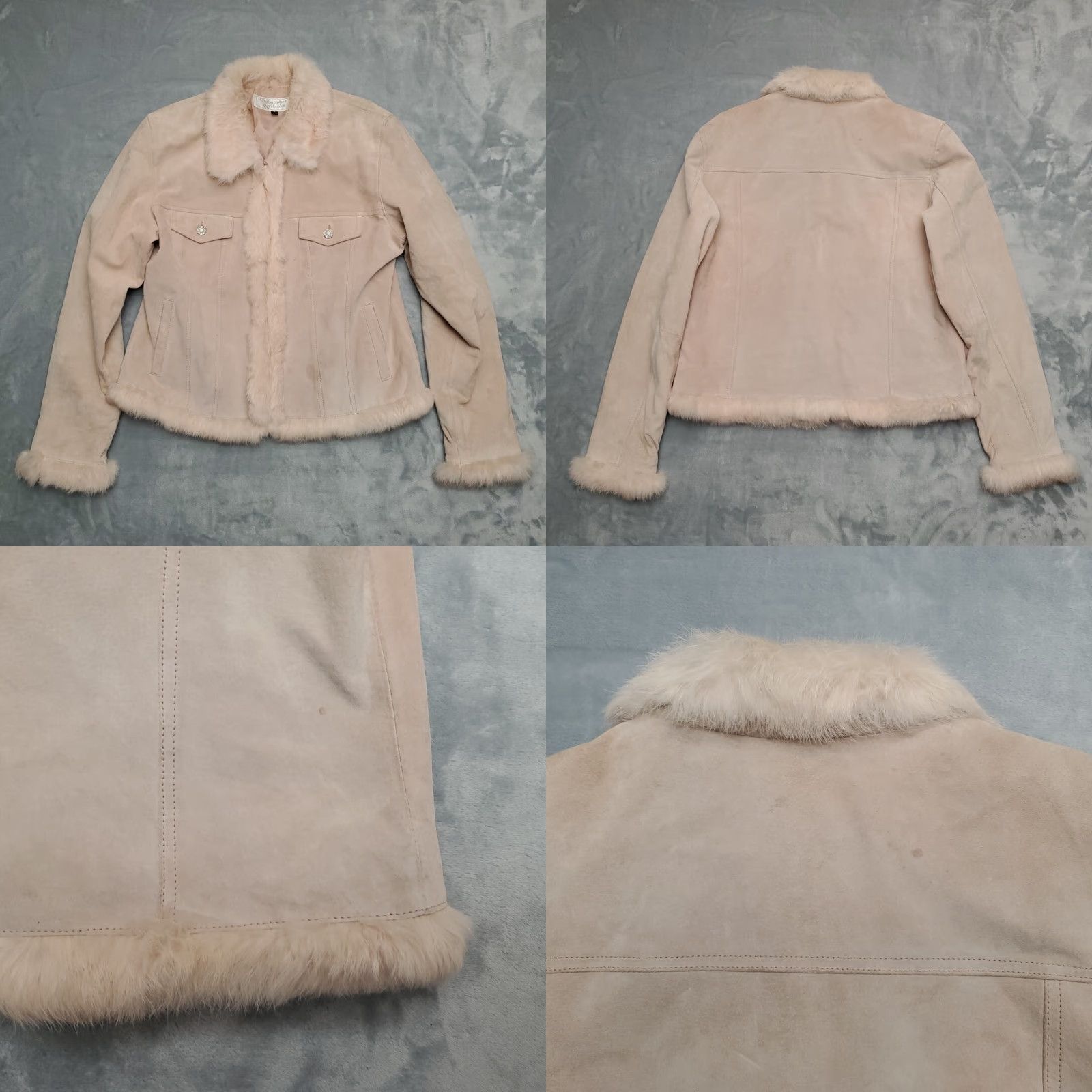 Vintage VINTAGE Penny Lane Jacket Womens Large Pink Genuine Leather Fur Lined 90s Y2K Size L / US 10 / IT 46 - 9 Thumbnail
