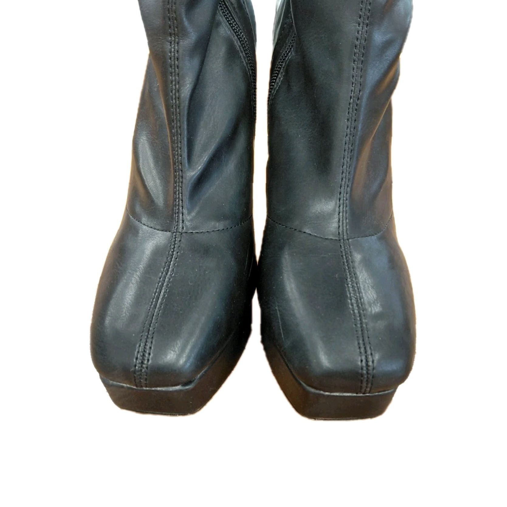 Jessica Simpson Jessica Simpson Platform Knee Boots NWOT 8.5 Black Faux Suede Daniyah Heel Womens Boots Size US 9 / IT 39 - 6 Thumbnail