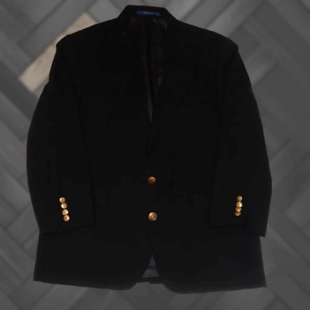 Chaps VINTAGE Chaps Men's Wool Blazer Size 42R Blue Single Vent 90s Size 42R - 1 Thumbnail