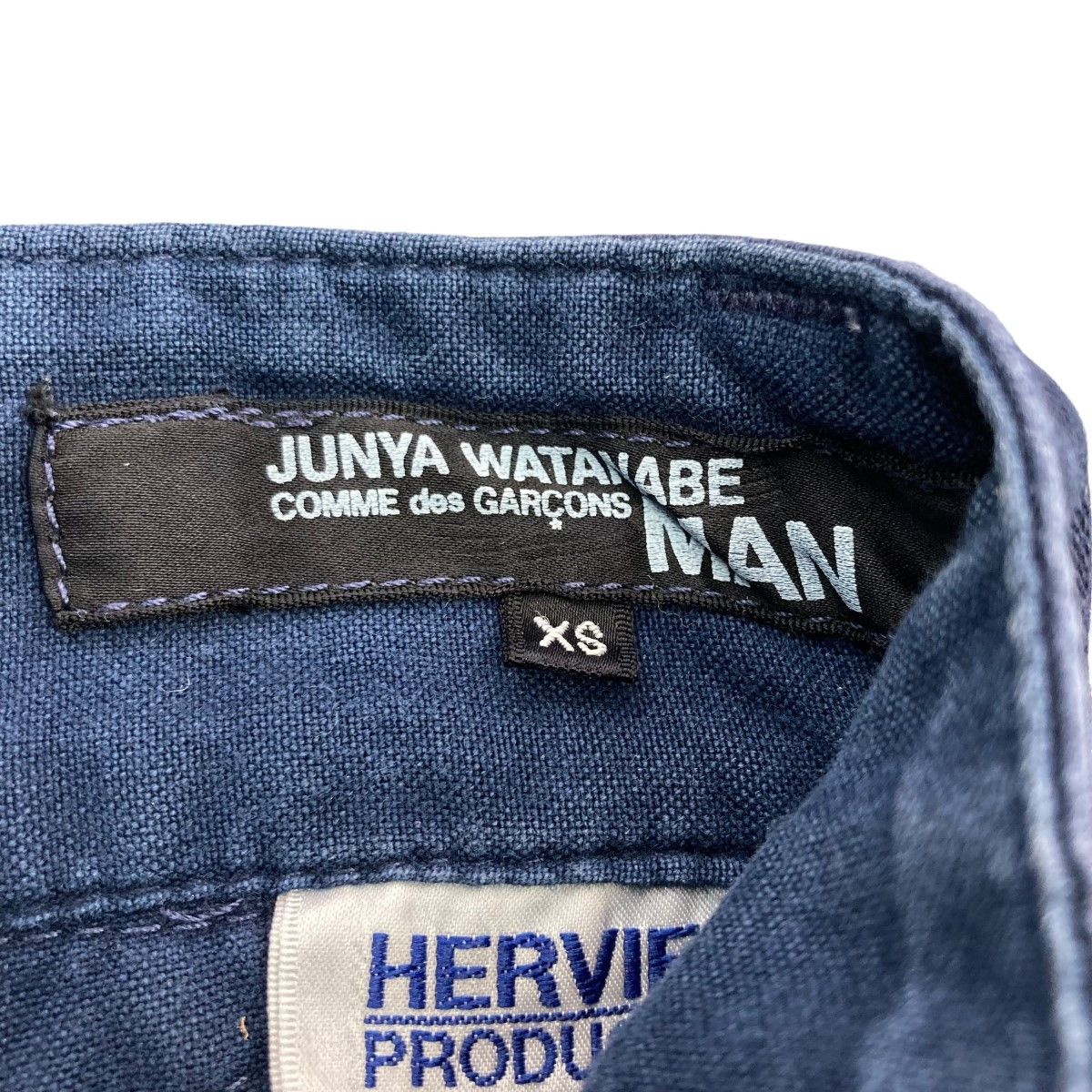Junya Watanabe Cropped Pants Back Belt Straight Button Fly Navy Size US 32 / EU 48 - 4 Thumbnail
