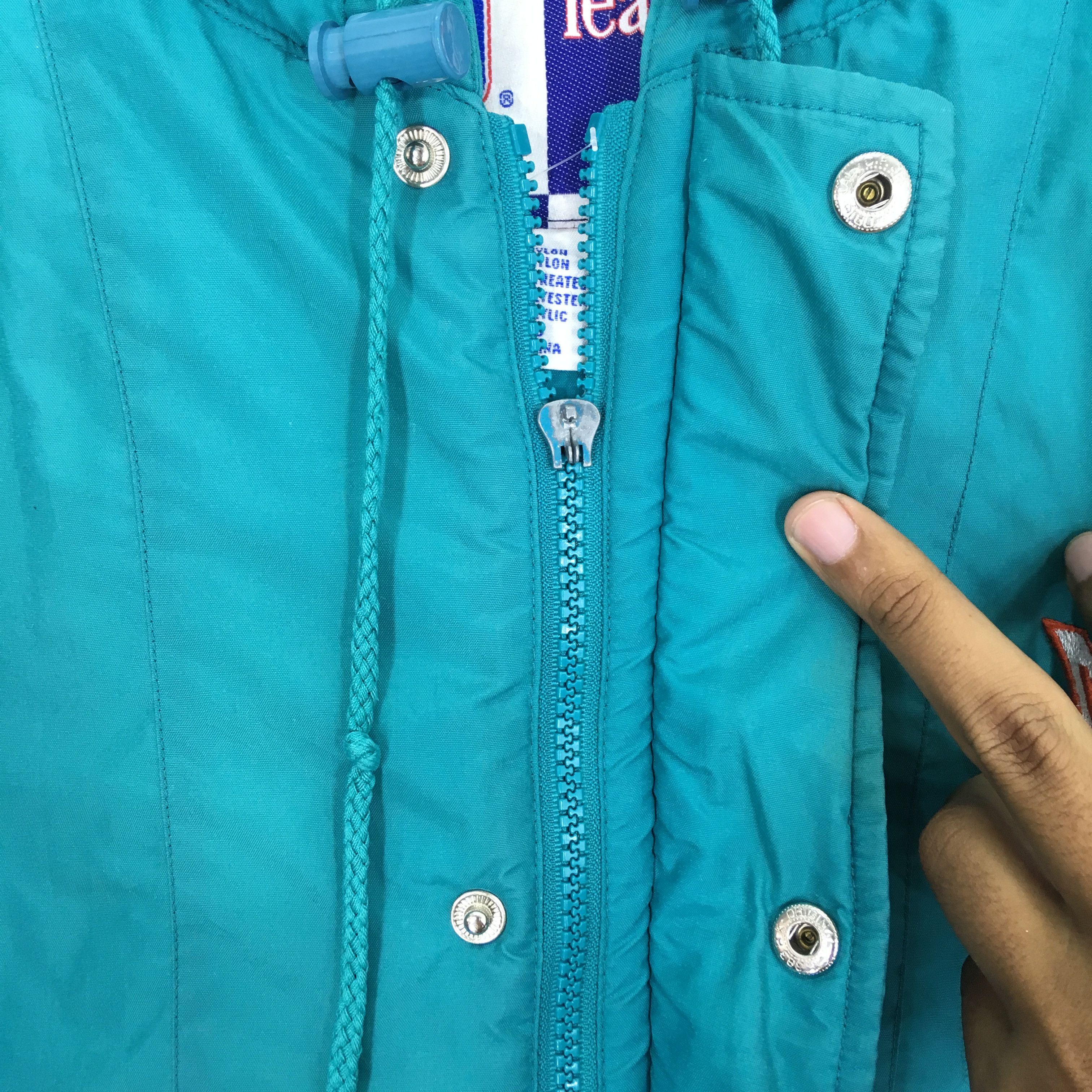 NFL Vintage 90's Miami Dolphins NFL Football Bomber Jacket Size US L / EU 52-54 / 3 - 7 Thumbnail