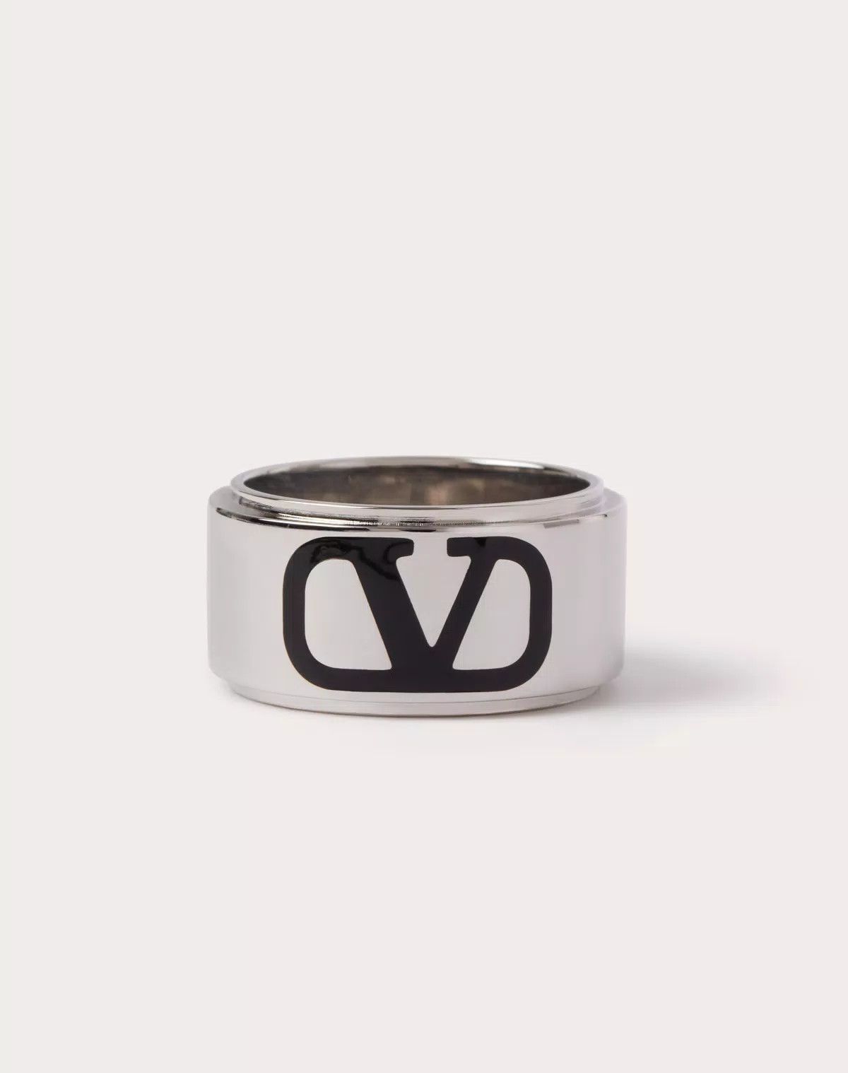 Valentino oc11z0625 Size:22/Metal And Enamel Ring in Silver Size ONE SIZE - 2 Thumbnail