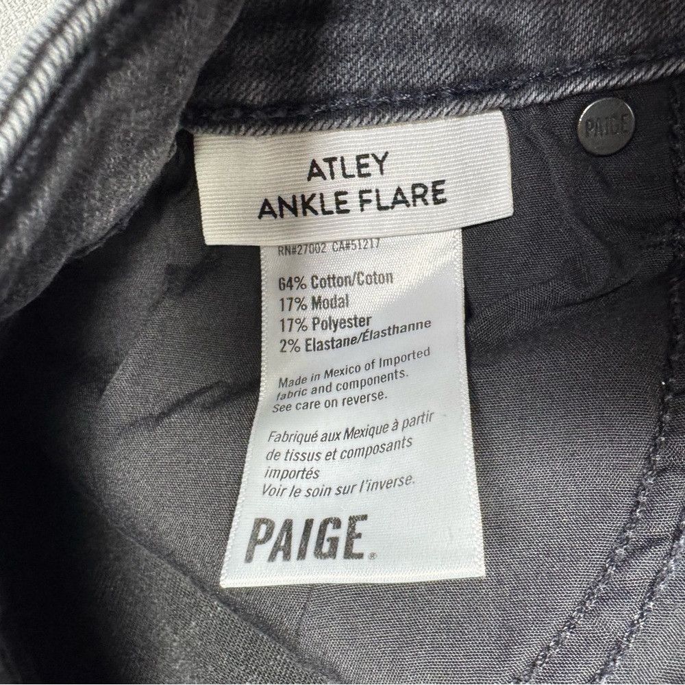 Paige PAIGE Atley Ankle Flare Jeans In Black Willow Size 27'' Size 27" / US 4 / IT 40 - 7 Thumbnail