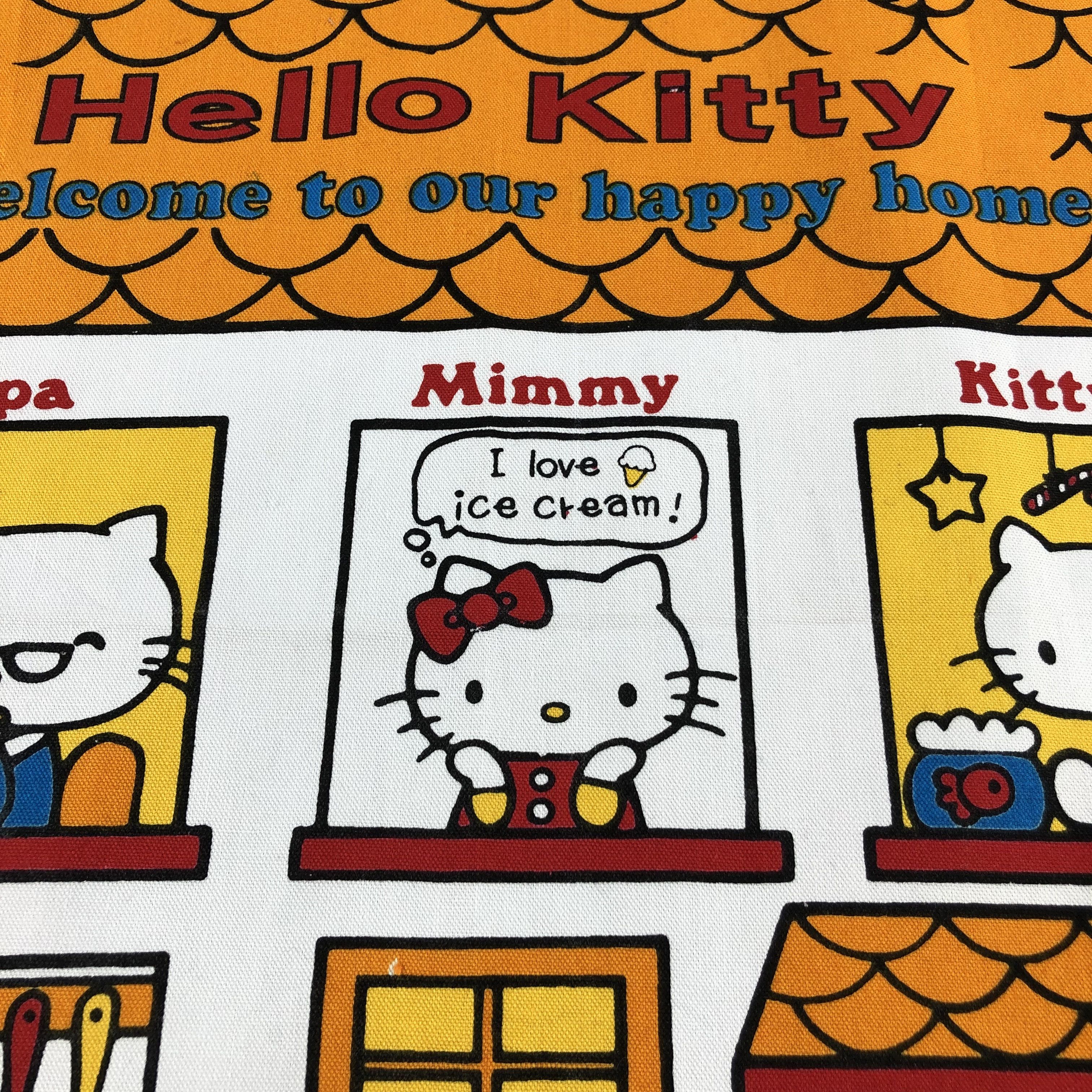 Anime × Japanese Brand × Vintage Hello Kitty Family Handkerchief Neckerchief Bandana X39 Size ONE SIZE - 4 Thumbnail