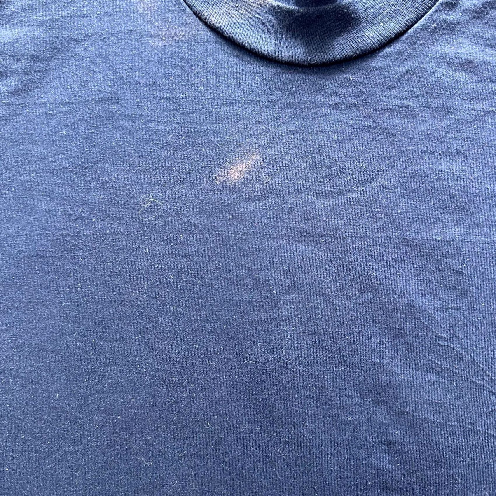 Jerzees JERZEES Shirt Mens L Blue Solid Crewneck Tee Cotton Polyester Made In USA Size US L / EU 52-54 / 3 - 2 Thumbnail
